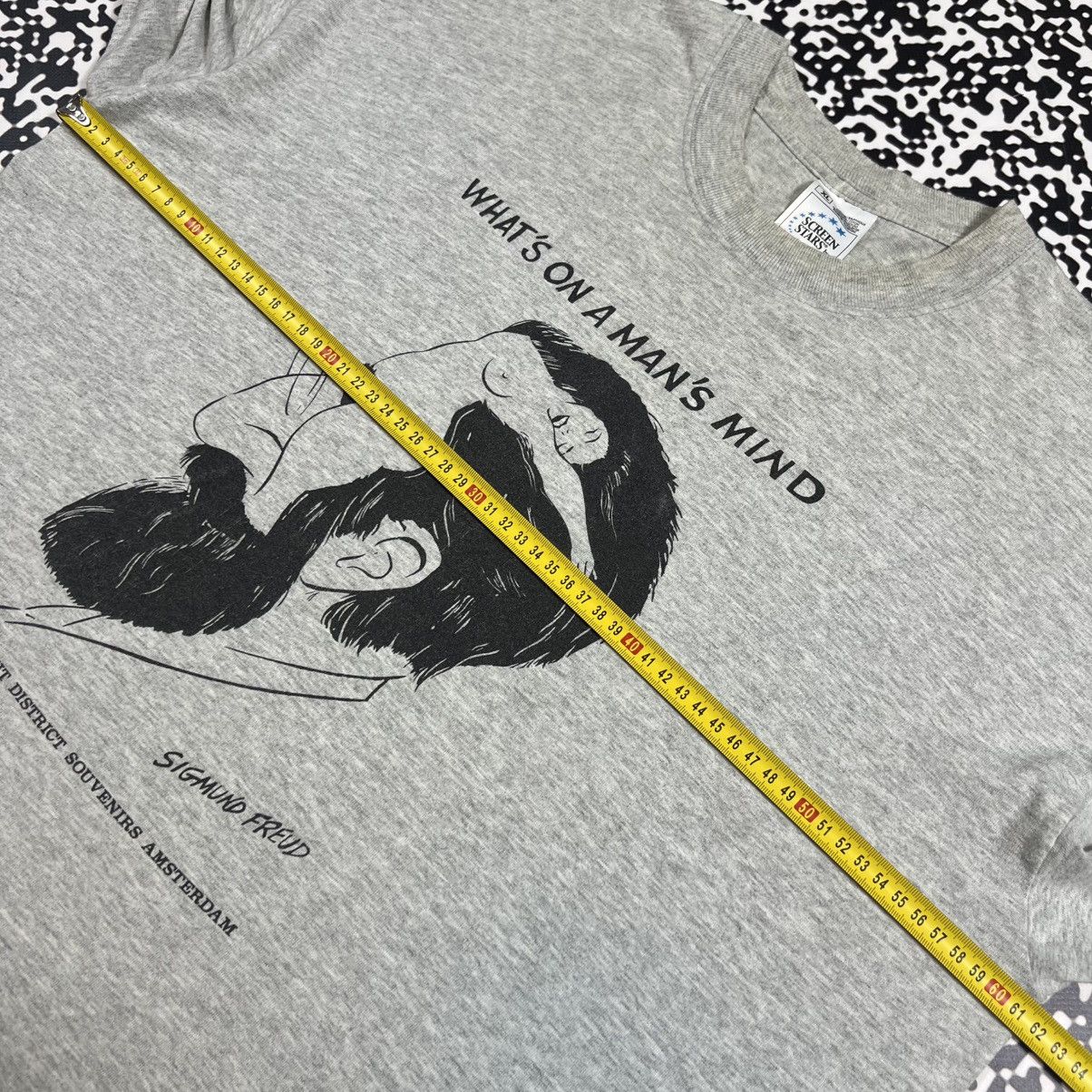 Vintage Vintage 90s Sigmund Freud Whats On Mans Mind T-shirt Size US XL / EU 56 / 4 - 11 Thumbnail