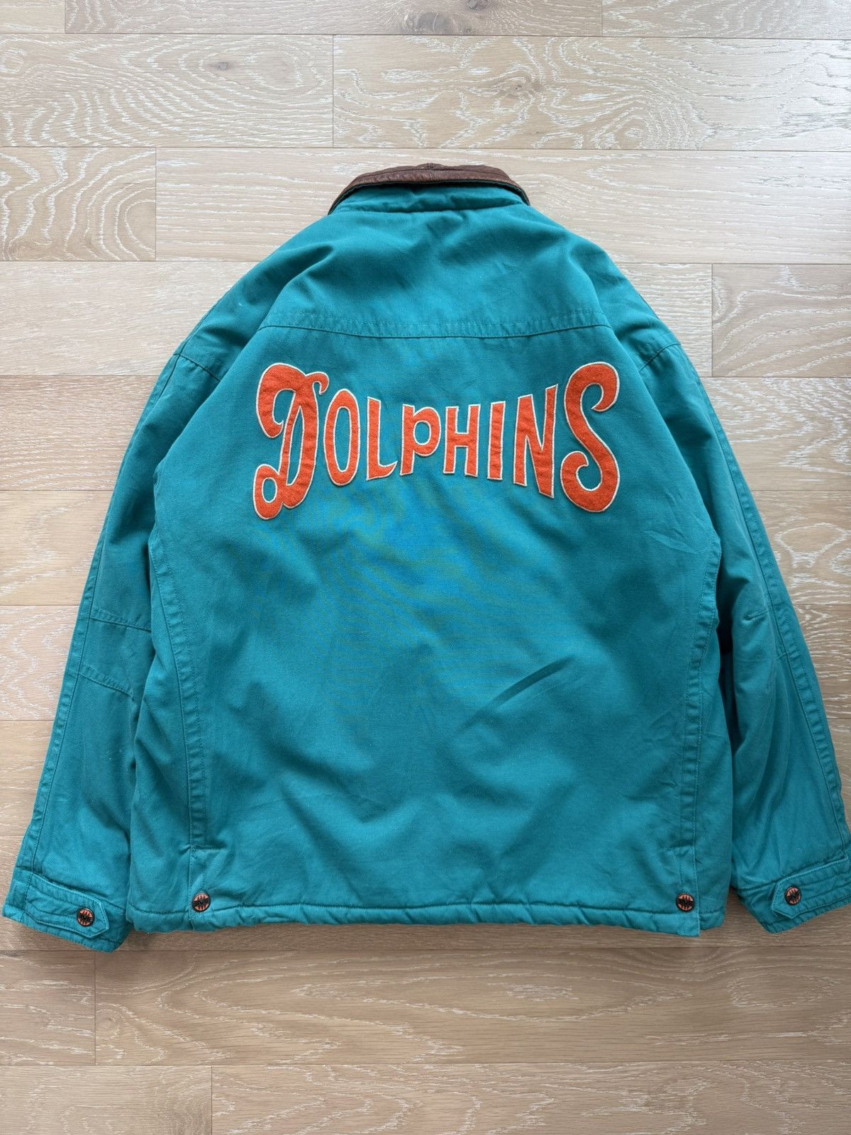Mirage RARE GRAIL Vintage Miami Dolphins 80s Jacket Size US L / EU 52-54 / 3 - 2 Thumbnail