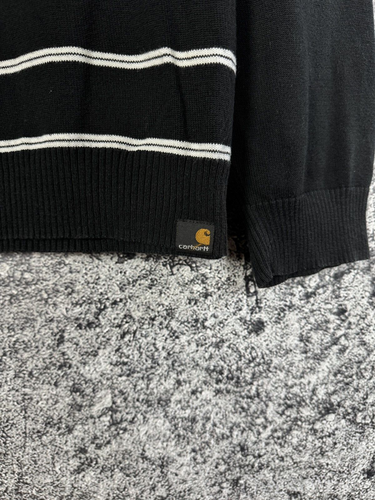 Carhartt Carhartt Shaft Ike Stripe Sweater Knit Pullover VTG Size XL Size US XL / EU 56 / 4 - 6 Thumbnail