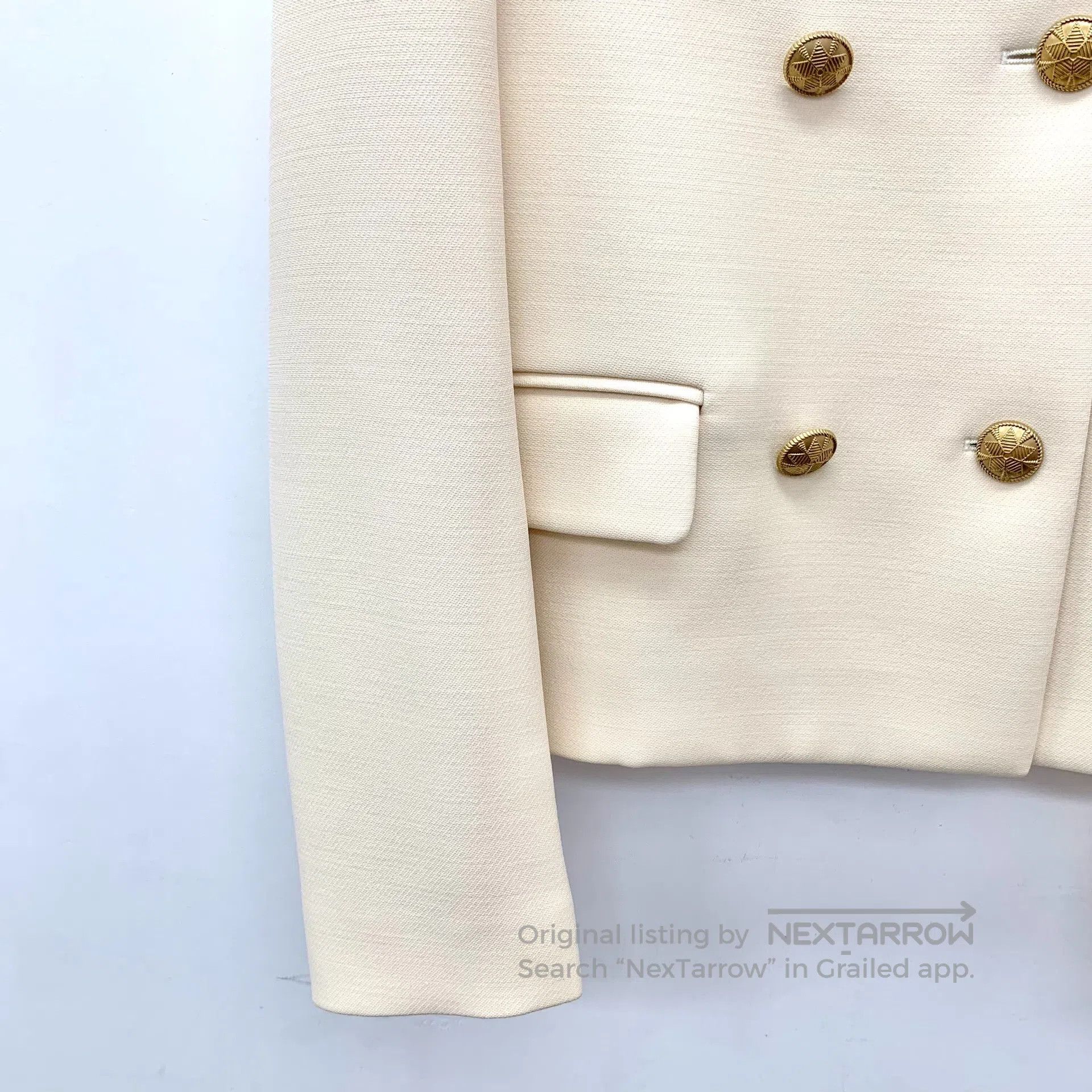 Dior Dior Beige Wool Lapel Double-breasted Long Sleeve Blazer J Size M / US 6-8 / IT 42-44 - 4 Thumbnail