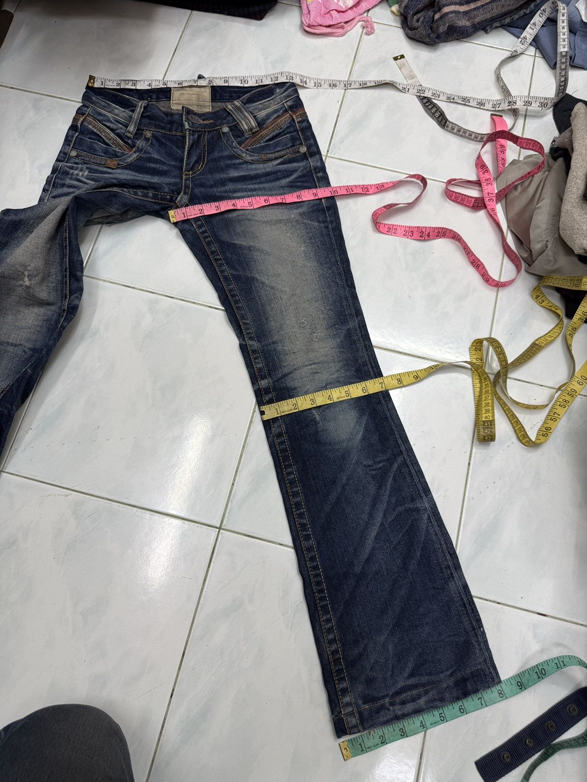 14th Addiction 🔥🔥🔥ARCHIVE VINTAGE LOLITA FLARE JEANS Size 26" / US 2 / IT 38 - 17 Thumbnail