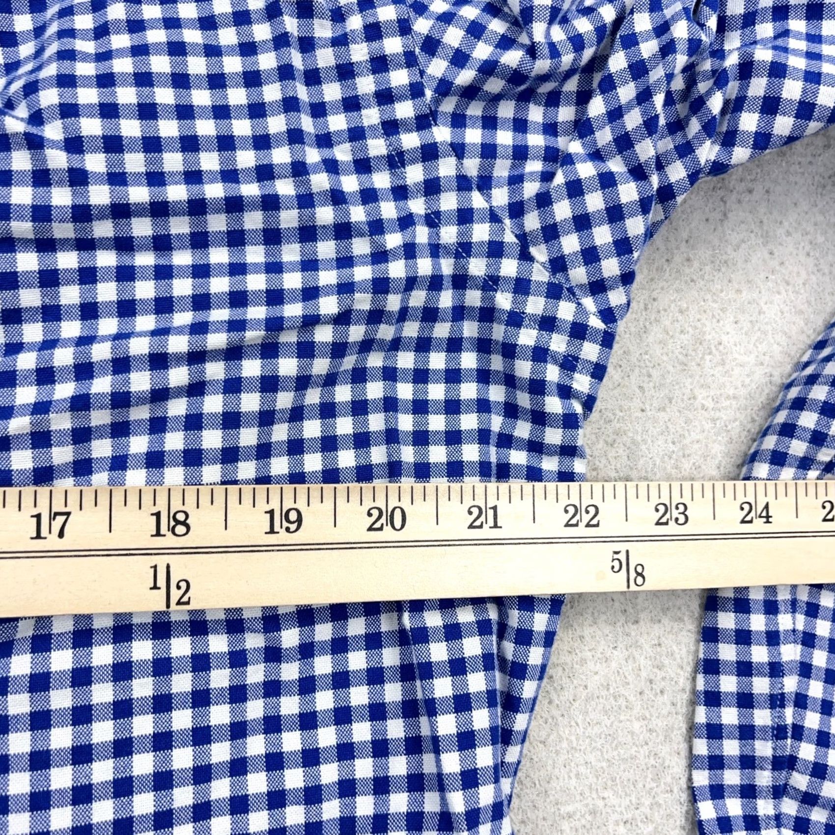 Ralph Lauren Ralph Lauren Shirt Mens L Blue Oxford Men Check Button Gingham Dress Flesh Size 42R - 6 Thumbnail