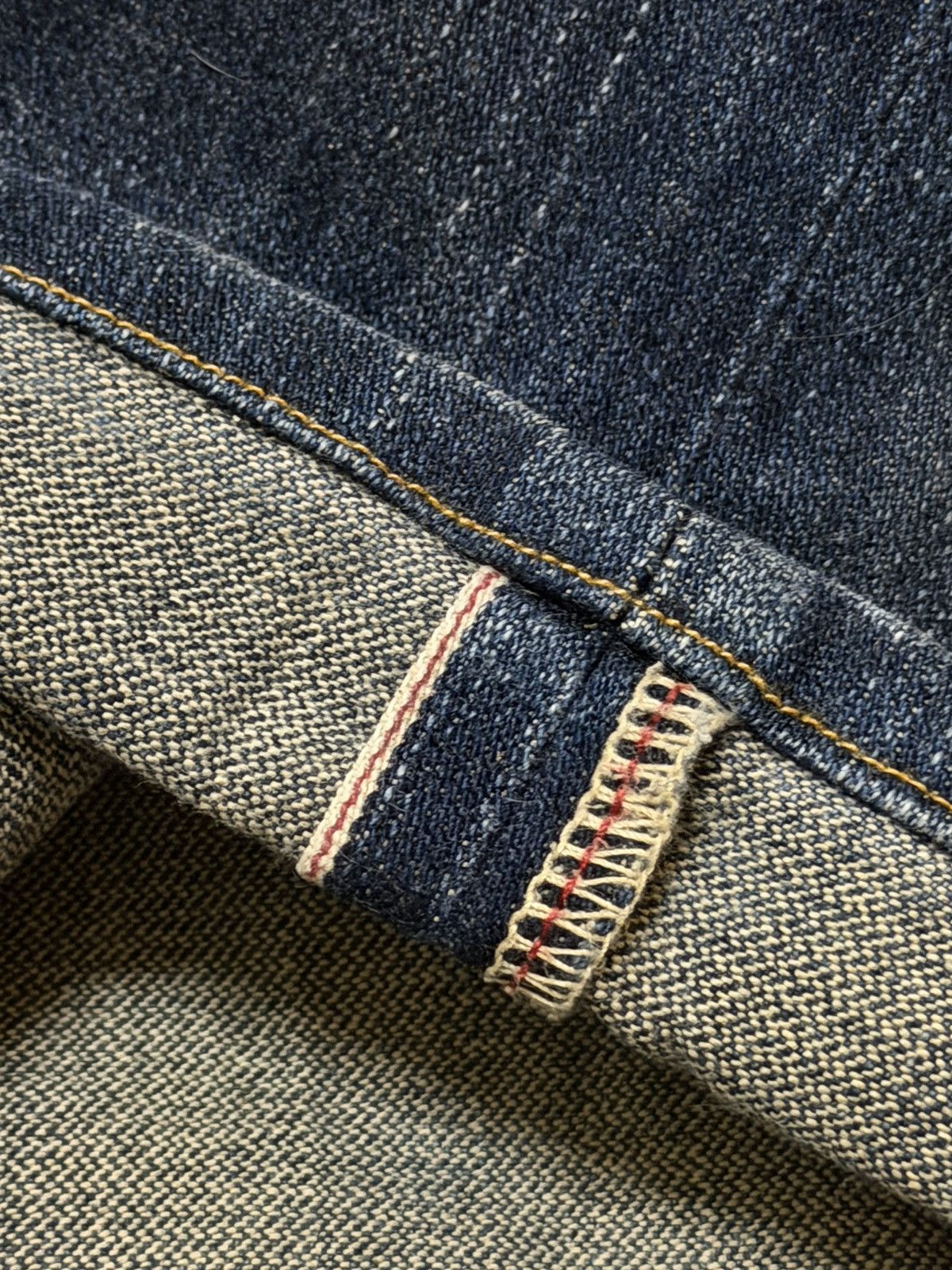 Sugar Cane Vintage 90s Japanese Half Selvedge Blue Faded Wide Leg Loose Size US 34 / EU 50 - 7 Thumbnail