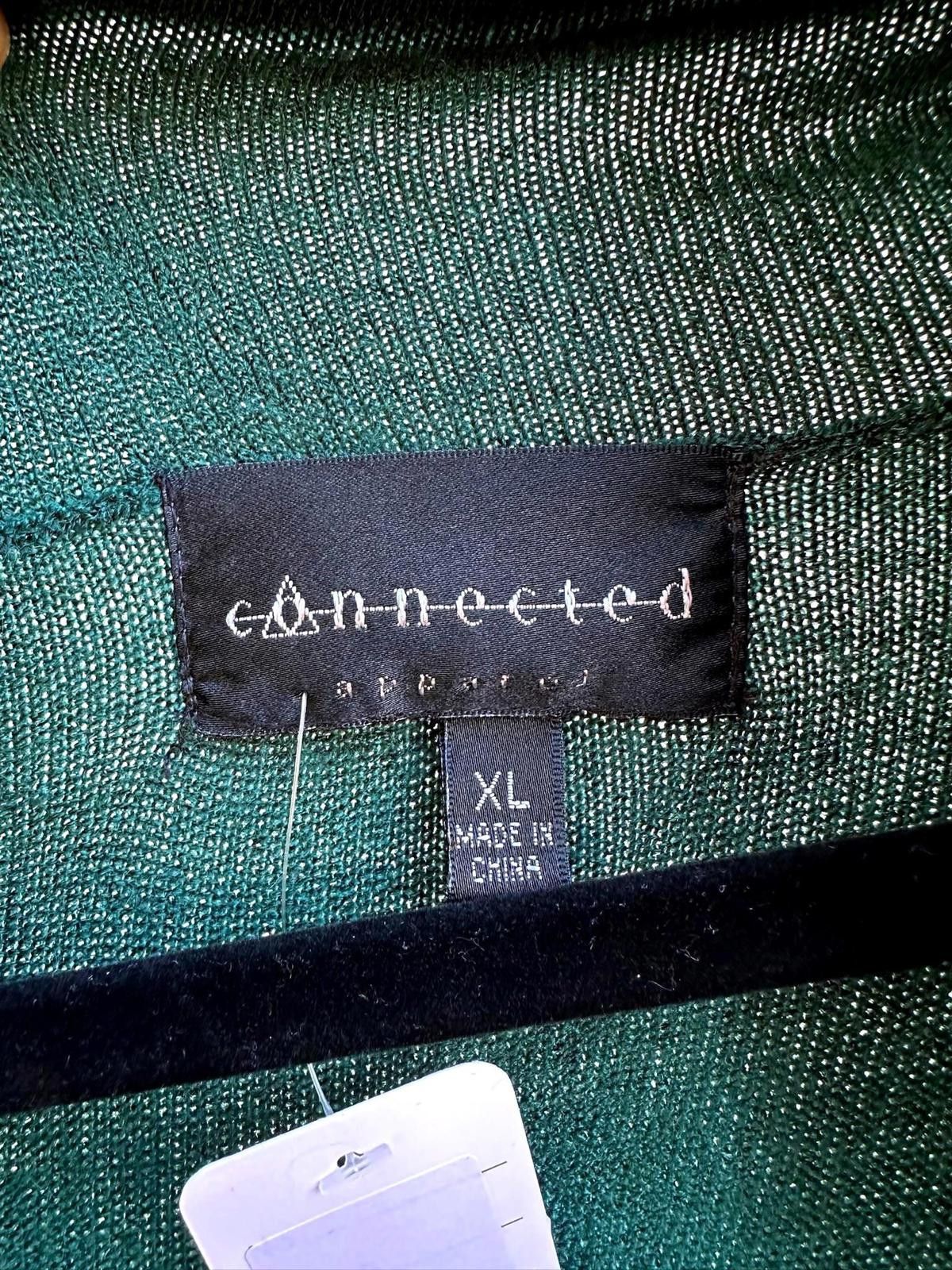 Designer Cozy Green Knit Sweater Dress, XL Size XL / US 12-14 / IT 48-50 - 3 Thumbnail