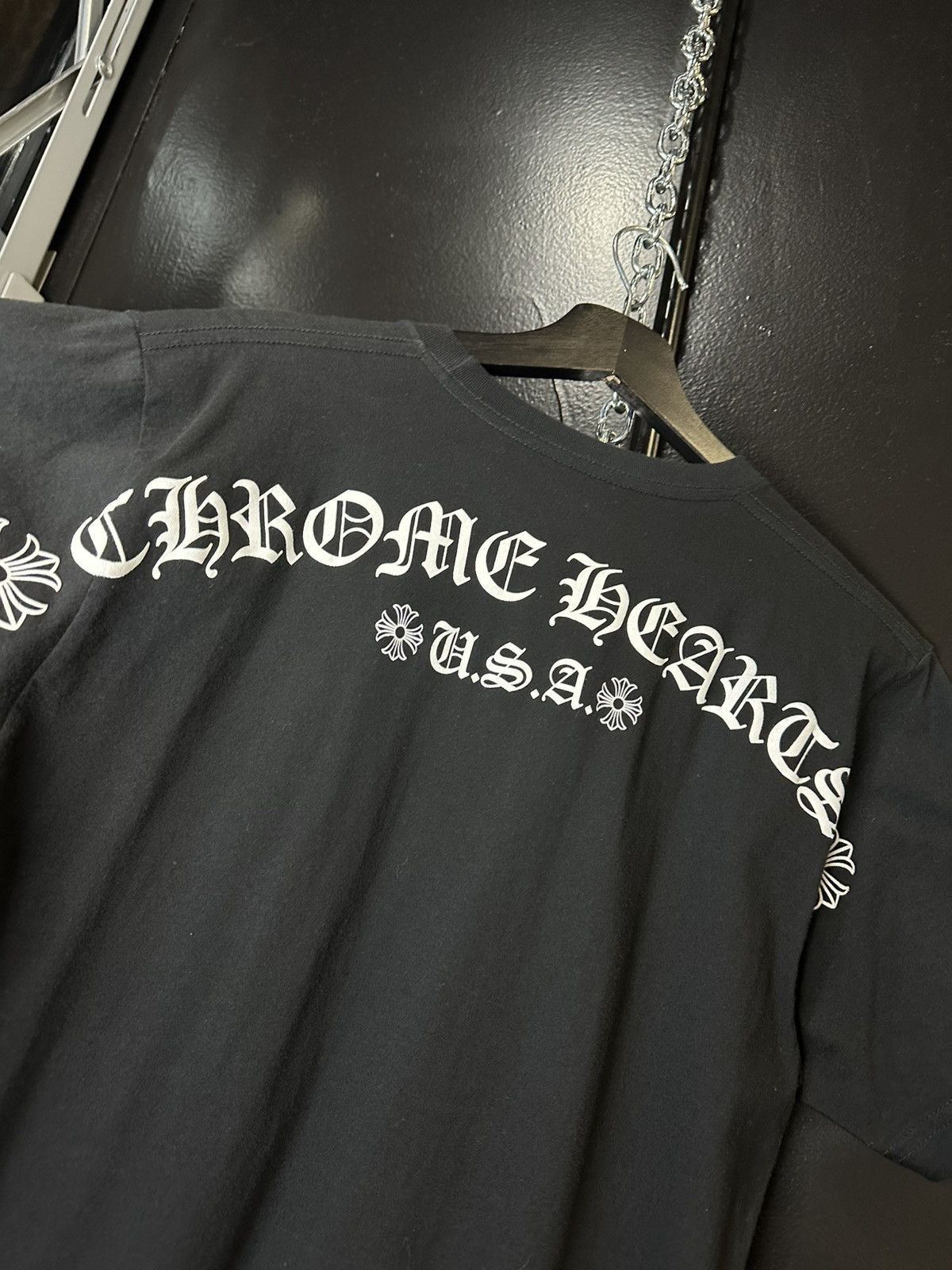 Chrome Hearts Chrome Hearts USA Script Logo Pocket Tee Size US M / EU 48-50 / 2 - 3 Thumbnail