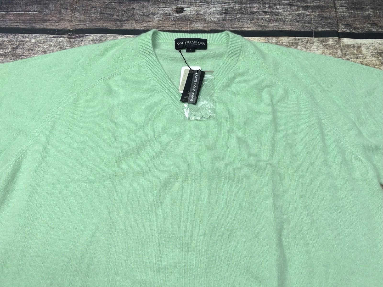 Other Southampton Cashmere Sweater Mens XL Mint Green NEW Size US XL / EU 56 / 4 - 4 Thumbnail