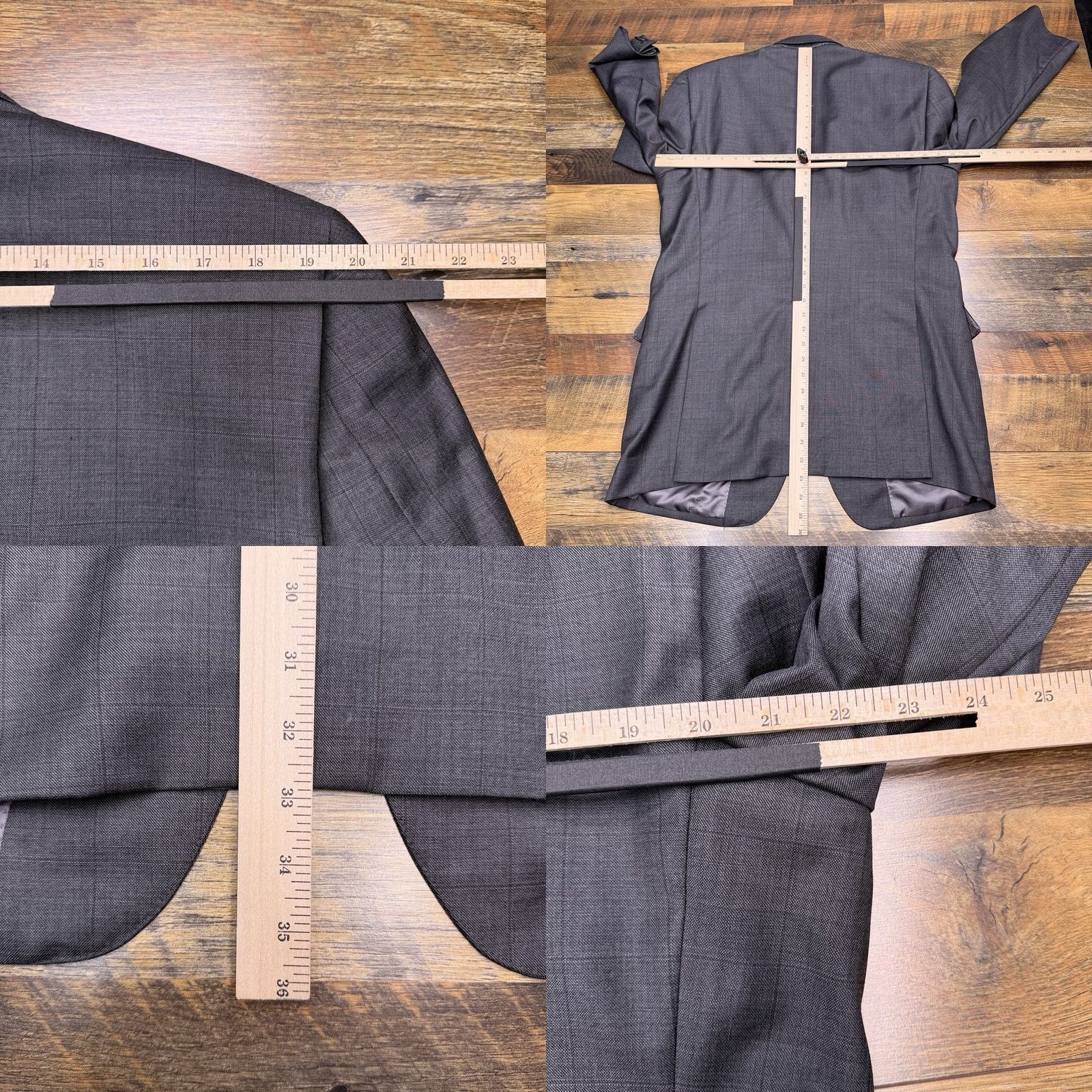 Jos. A. Bank Jos. A. Bank Signature Gold Suit 44 XL Gray Wool Striped 2 Piece Blazer Pants 36x30 Mens Regular, Vintage? No Size 44R - 9 Thumbnail