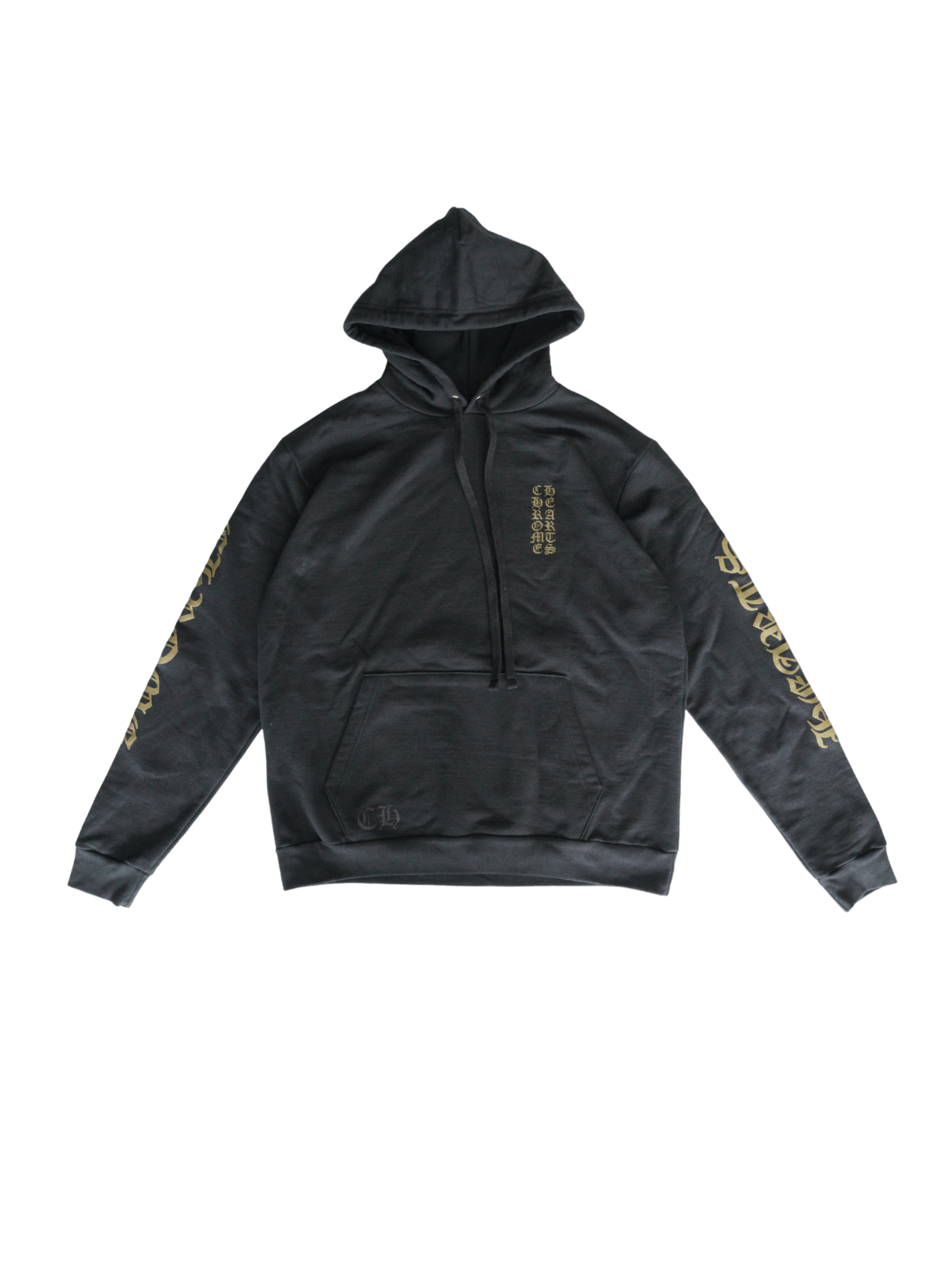 Chrome Hearts Chrome Hearts Yellow Vertical Logo Hoodie - Black Size US M / EU 48-50 / 2 - 1 Thumbnail