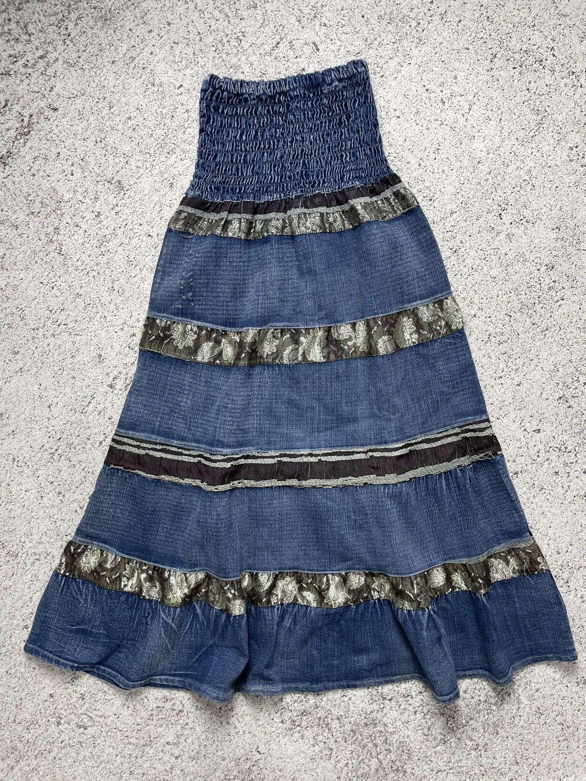 If Six Was Nine Vintage Maxi Skirt Hagi Jeans Gothic Skirt Y2K Size 32" / US 10 / IT 46 - 3 Thumbnail