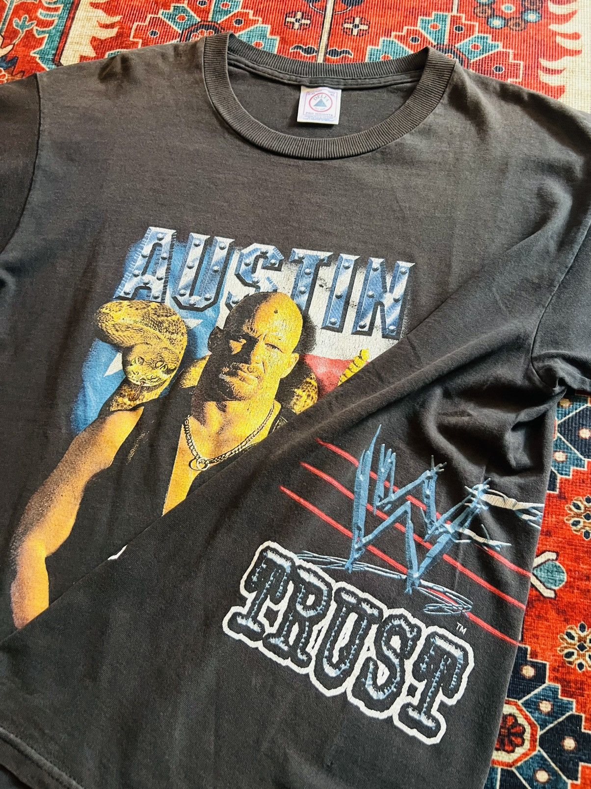Vintage Vintage 1998 Stone Cold Steve Austin DTA Tee Size US XL / EU 56 / 4 - 3 Thumbnail