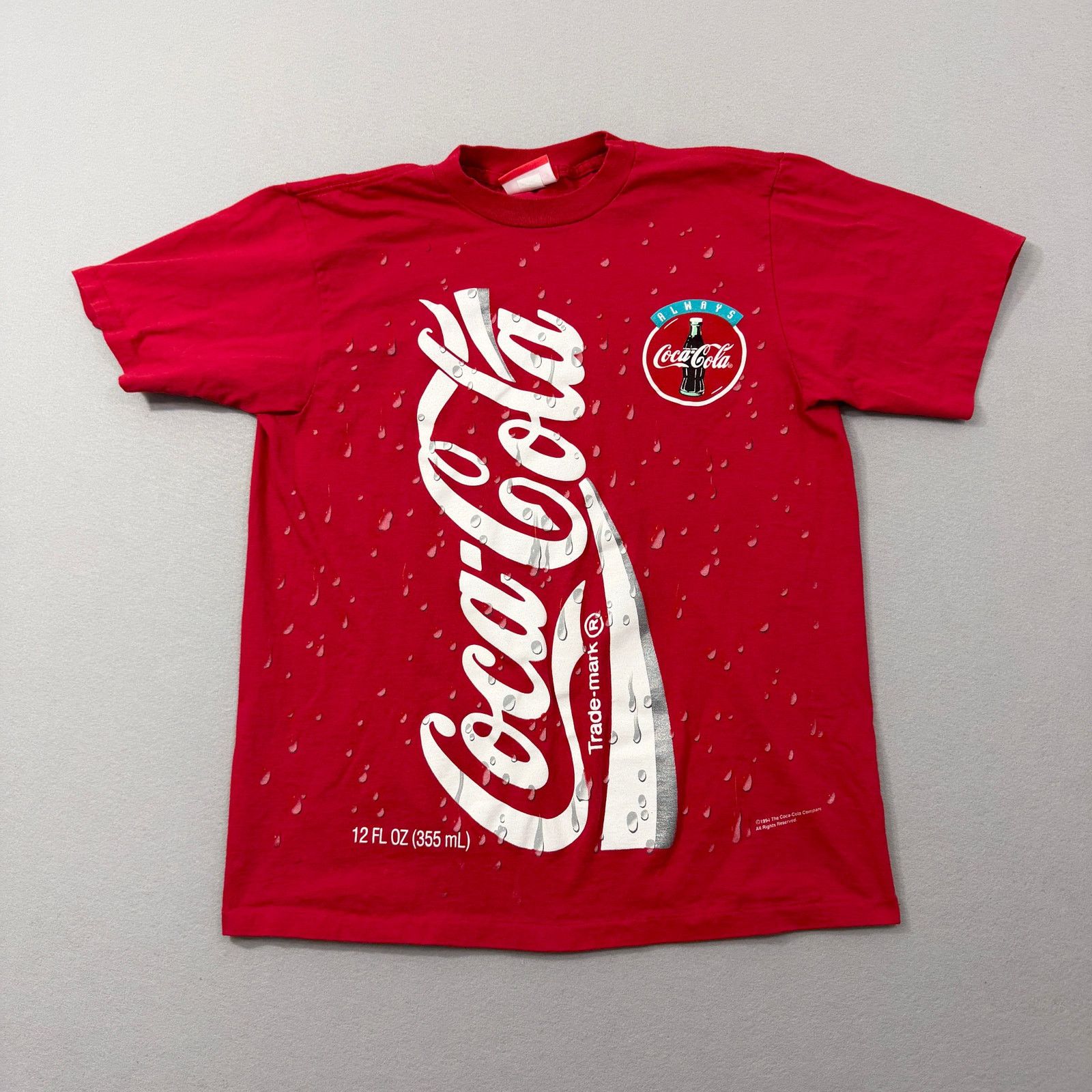 Vintage Vintage Coca Cola Big Print Shirt Men's Extra Large Red 1994 Size US XL / EU 56 / 4 - 1 Thumbnail