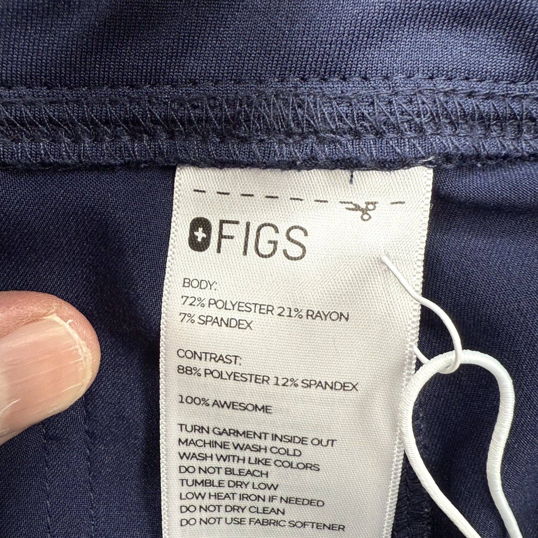 Vintage FIGS Technical Collection Pants Mens Large Navy Blue Drawstring Scrub Medical Size US 33 - 5 Thumbnail