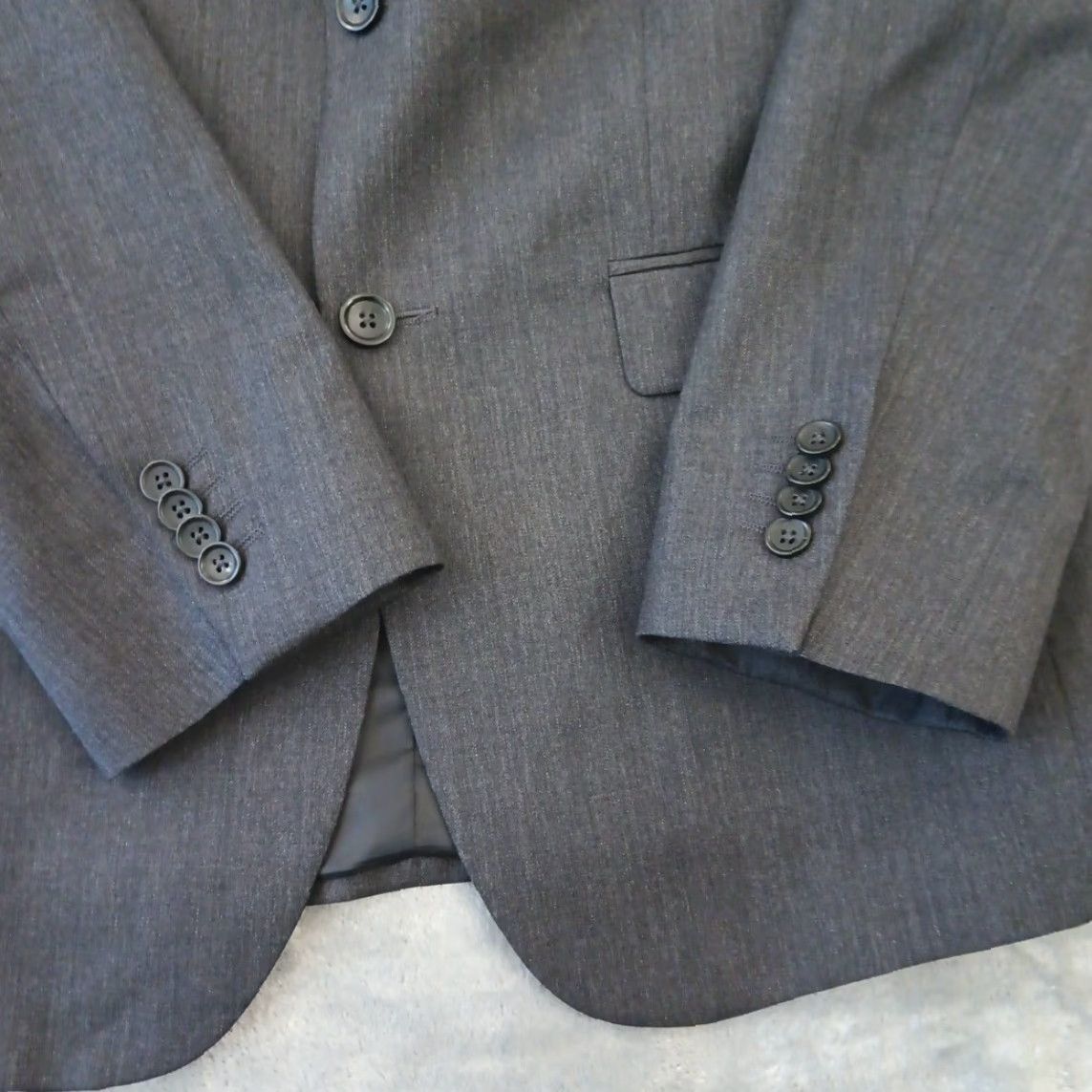 Banana Republic Banana Republic Blazer Mens 42 Gray Wool Double Vent 2 Button Notch Lapel Tailored Regular 2 Piece Vintage No Mens Size 42R - 4 Thumbnail