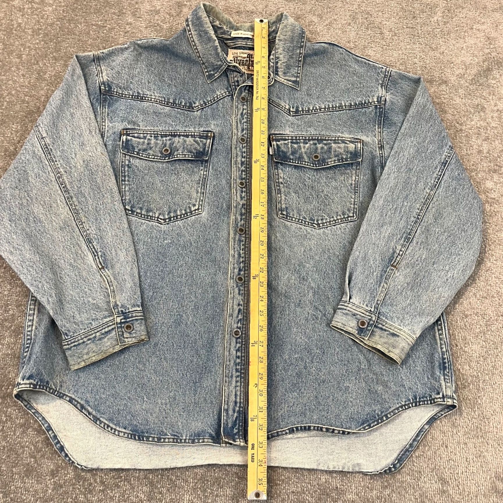 Levi's VINTAGE Levi's Silver Tab Jacket Mens XL Blue Light Wash Denim Trucker Size US XL / EU 56 / 4 - 5 Thumbnail