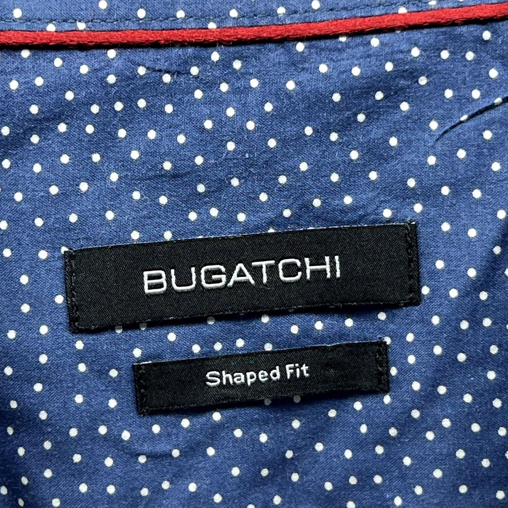 BUGATCHI Bugatchi Shirt Mens Large Blue Geometric Long Sleeve Button Front Casual Woven Size US L / EU 52-54 / 3 - 3 Thumbnail