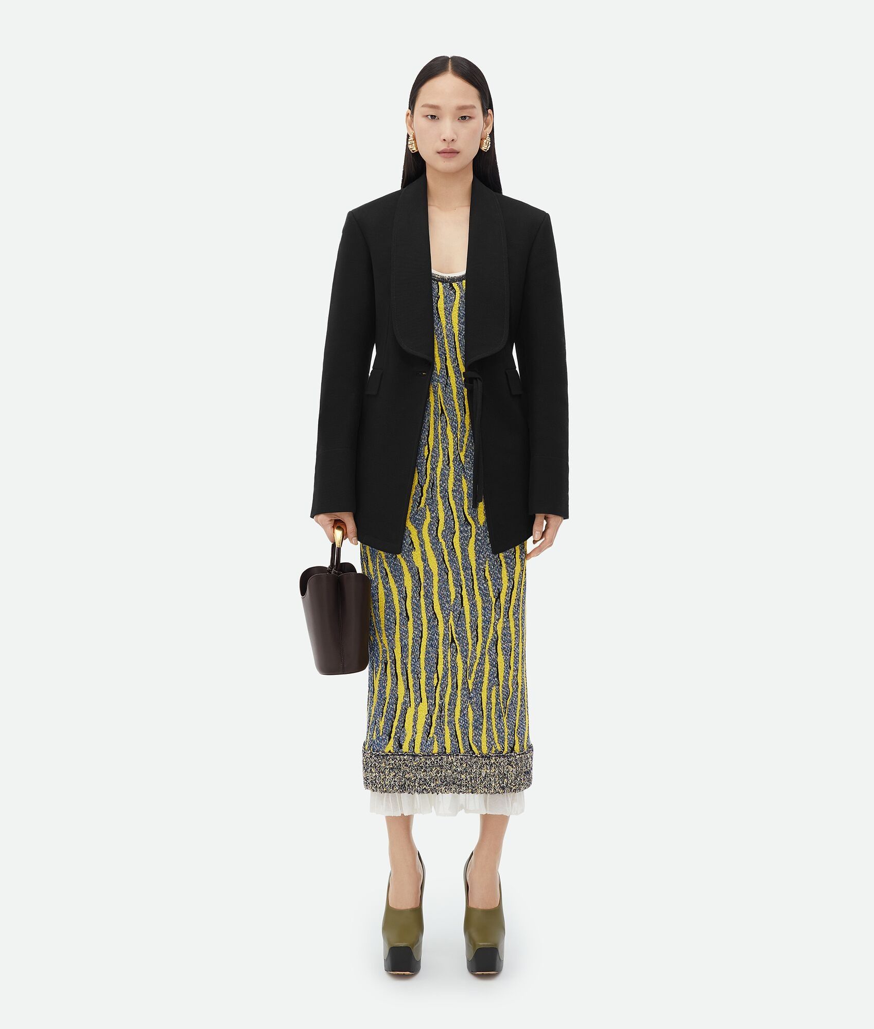 Bottega Veneta o1n1vont0325 Animal Jacquard Dress in Multicolor Size S / US 4 / IT 40 - 4 Thumbnail