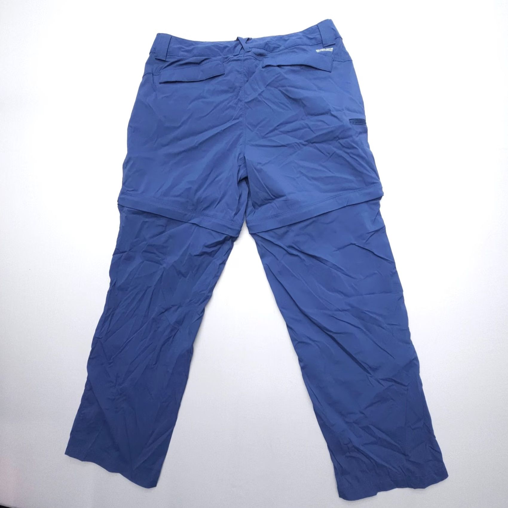 Vintage World Wide Sportsman Convertible Tech Pants Women's 16 Blue Nylon Spandex Fishing Pants Regular Inseam 32" Zip Off Roll Up Size 24" / US 00 / IT 34 - 2 Thumbnail