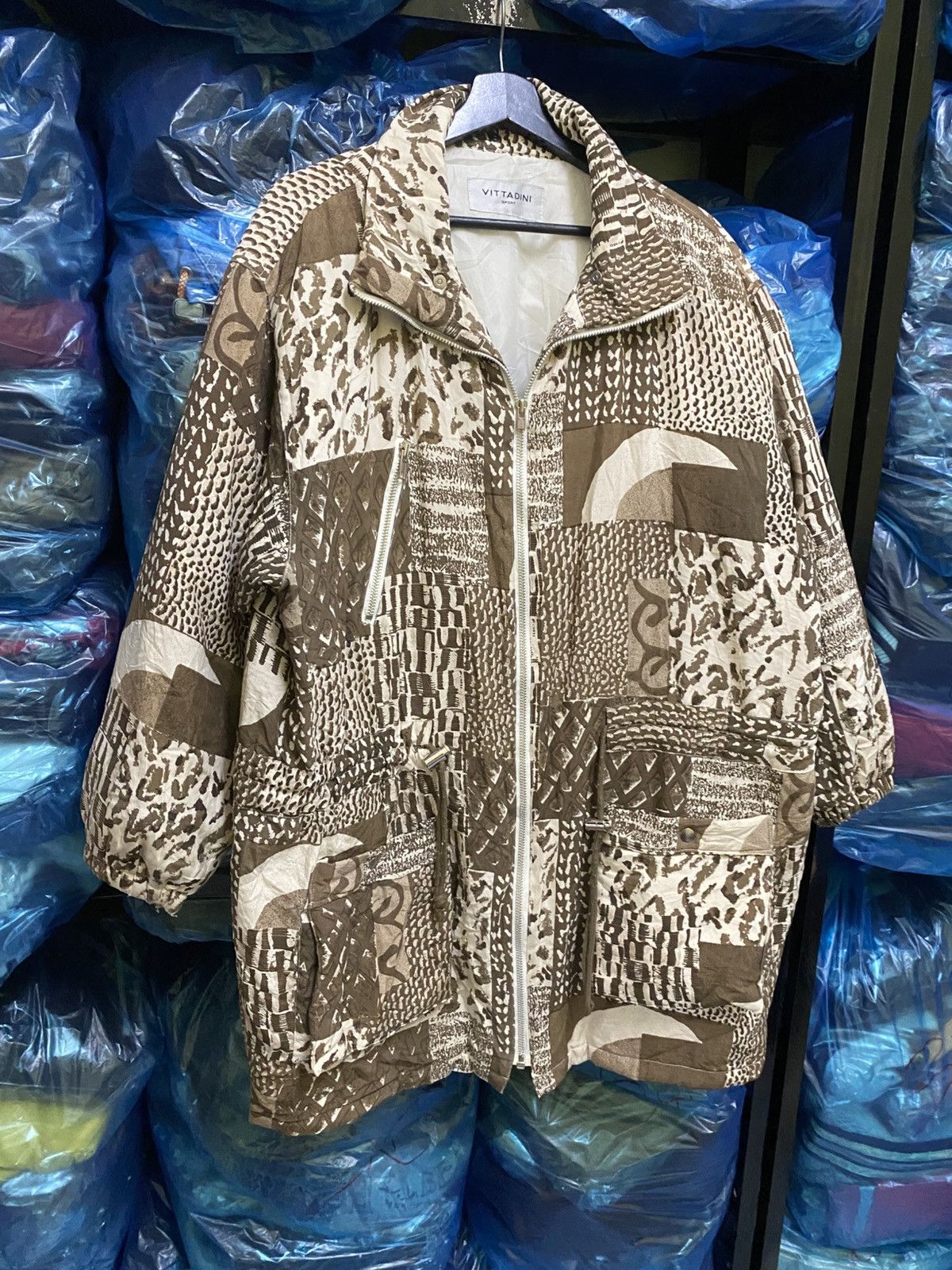 Designer Vitta Dini Women’s Vintage Patchwork Animal Print Jacket Size L / US 10 / IT 46 - 6 Thumbnail