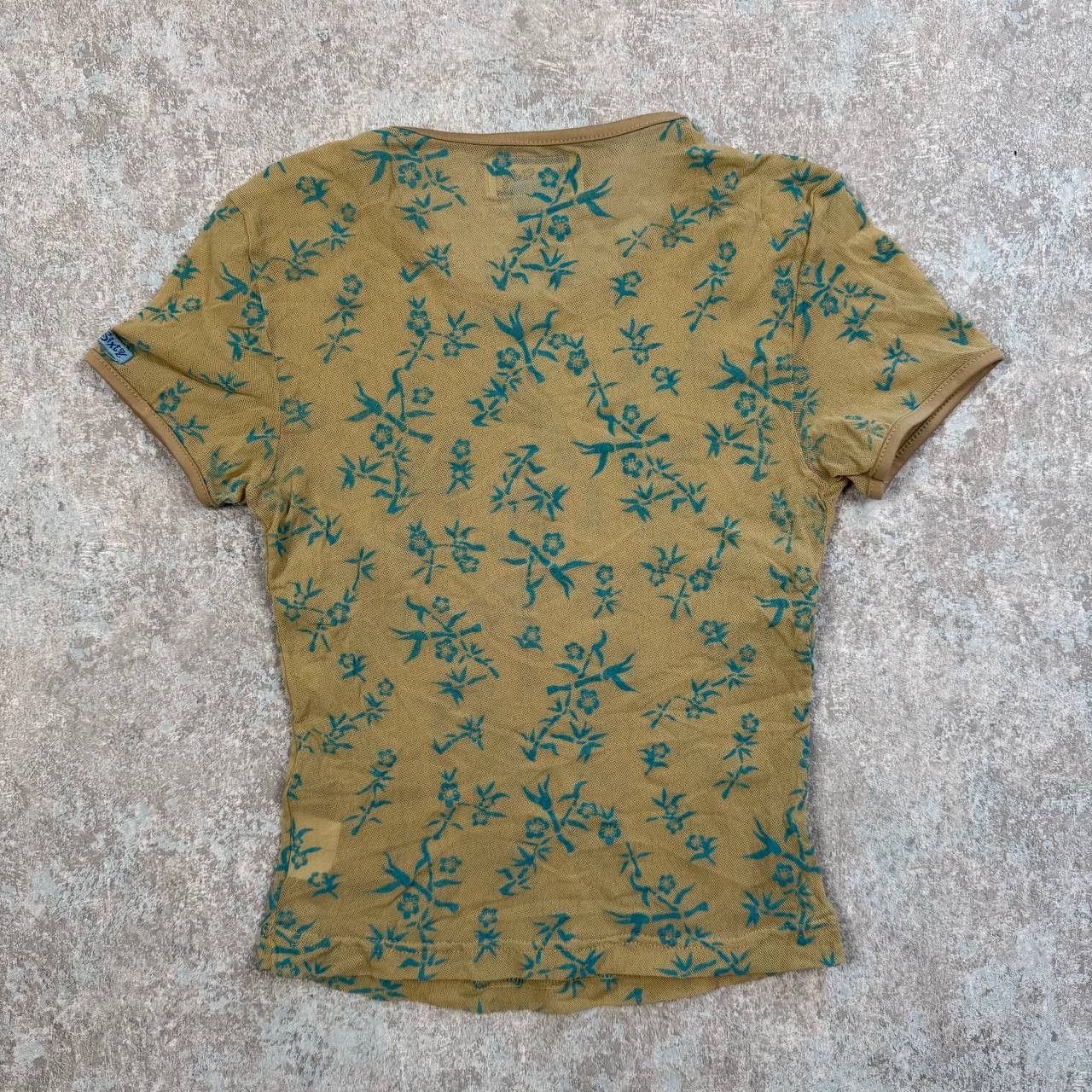 Miss Sixty Miss Sixty Floral Print Y2K Mesh Top Size M / US 6-8 / IT 42-44 - 2 Thumbnail