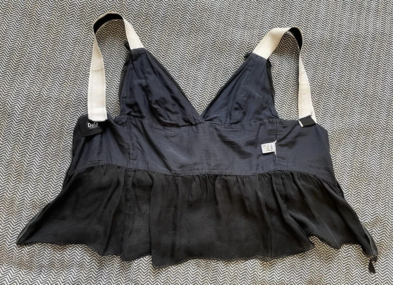 Dolce & Gabbana D&G Mesh Tank Top Corset Zip Up V-neck Womens sexy fitted Size S / US 4 / IT 40 - 13 Thumbnail
