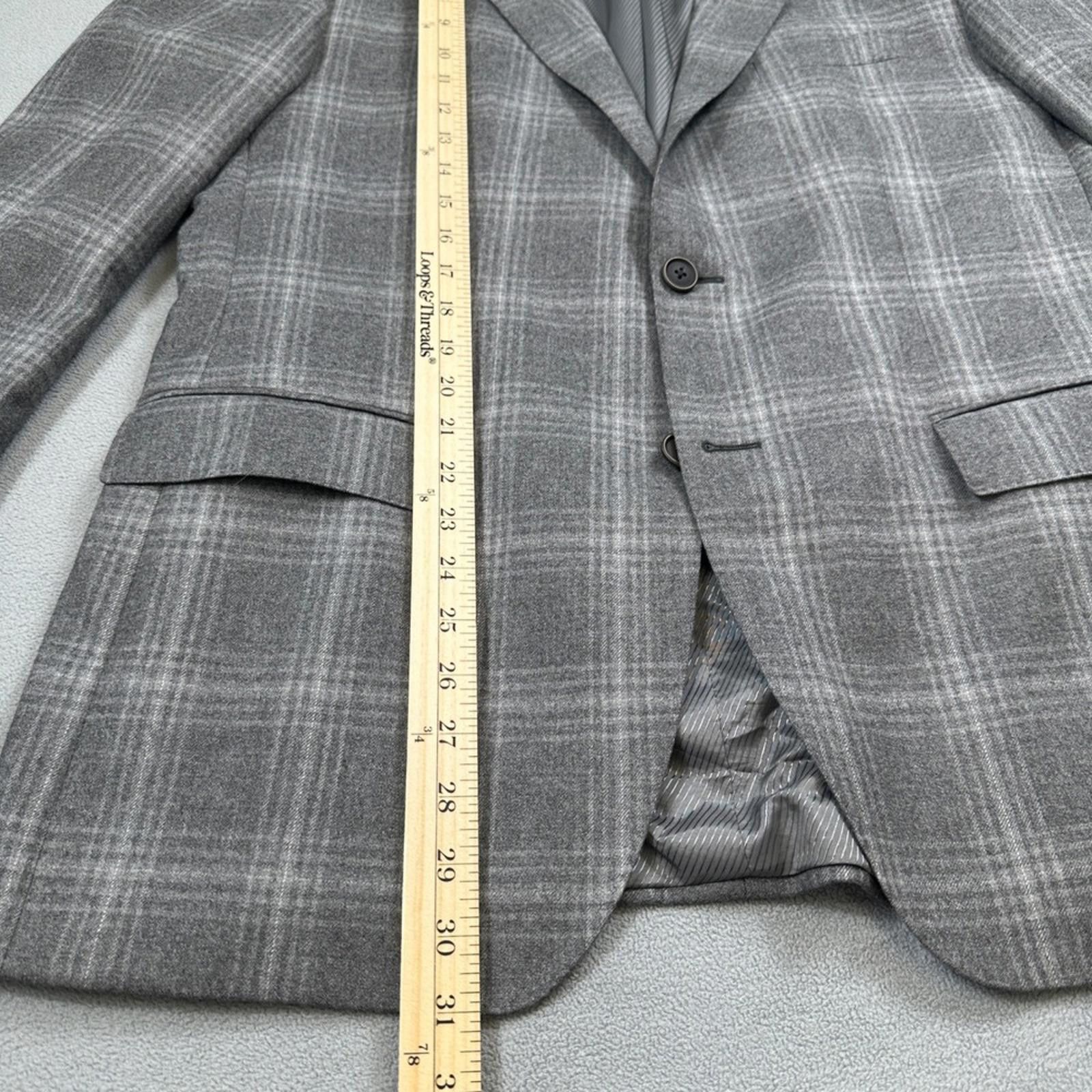Hugo Boss Hugo Boss Blazer Mens 42R The Crowley 2 Gray Sport Coat Suit Size 42R - 4 Thumbnail