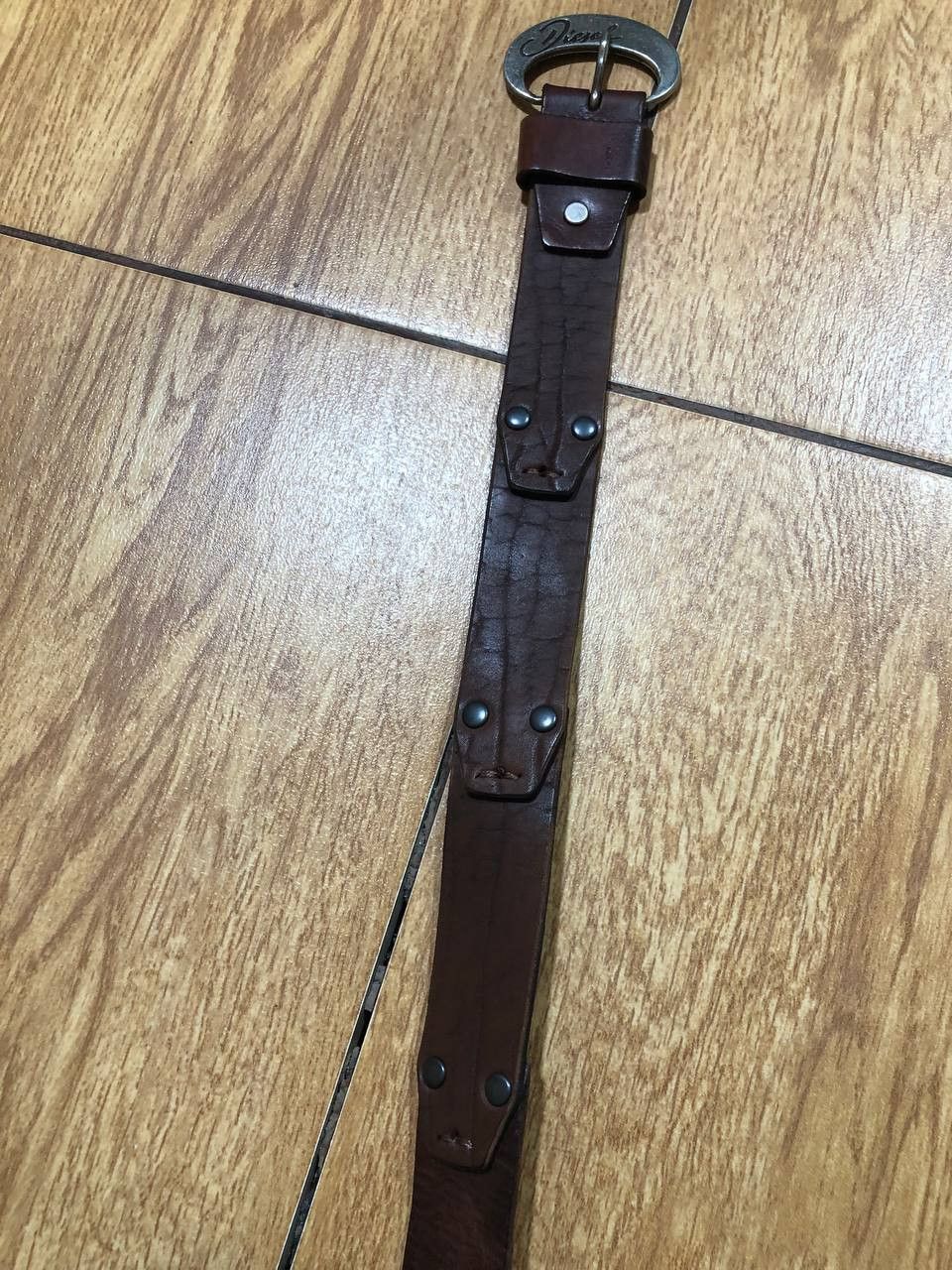 Diesel Diesel vintage brown leather belt biker Size ONE SIZE - 11 Thumbnail