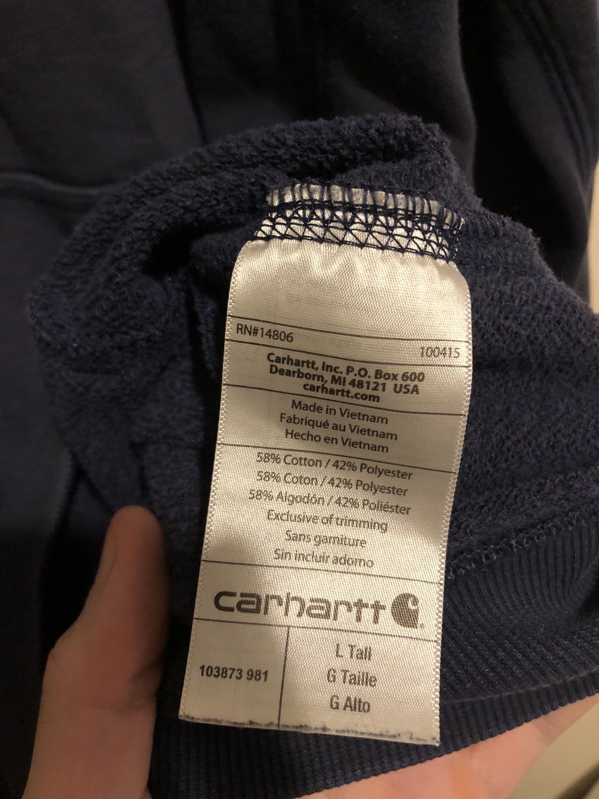 Carhartt × Vintage Vintage Carhartt Force Loose Relaxed Fit Pullover Hoodie Size US L / EU 52-54 / 3 - 7 Thumbnail