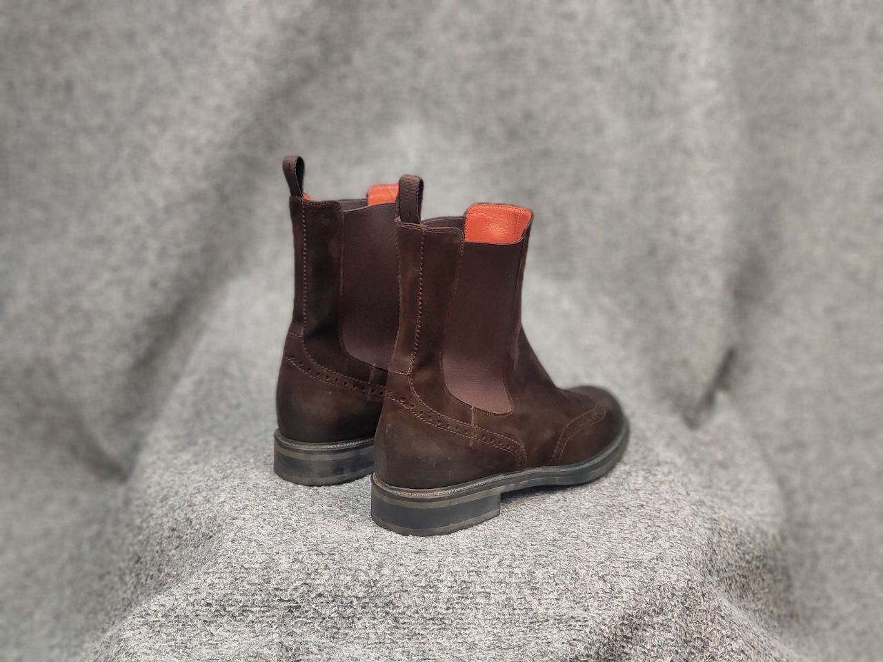 Santoni Santoni Design Premium Suede Brown Chelsea Boots Size US 7 / EU 40 - 13 Thumbnail