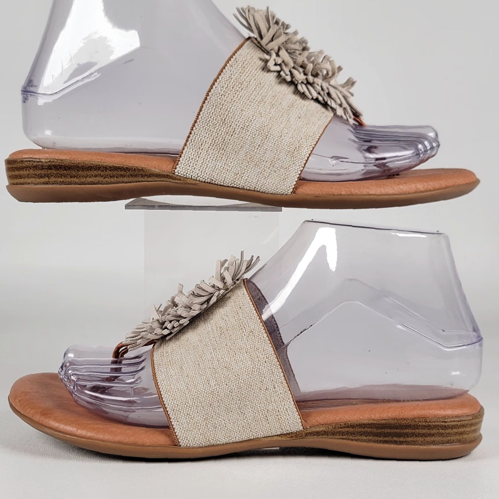 Vintage ANDRE ASSOUS Beige Slide Sandals Women’s 7M Slip On Flat Heel Beige Slide Sandals Women’s 7M Size US 7 / IT 37 - 5 Thumbnail