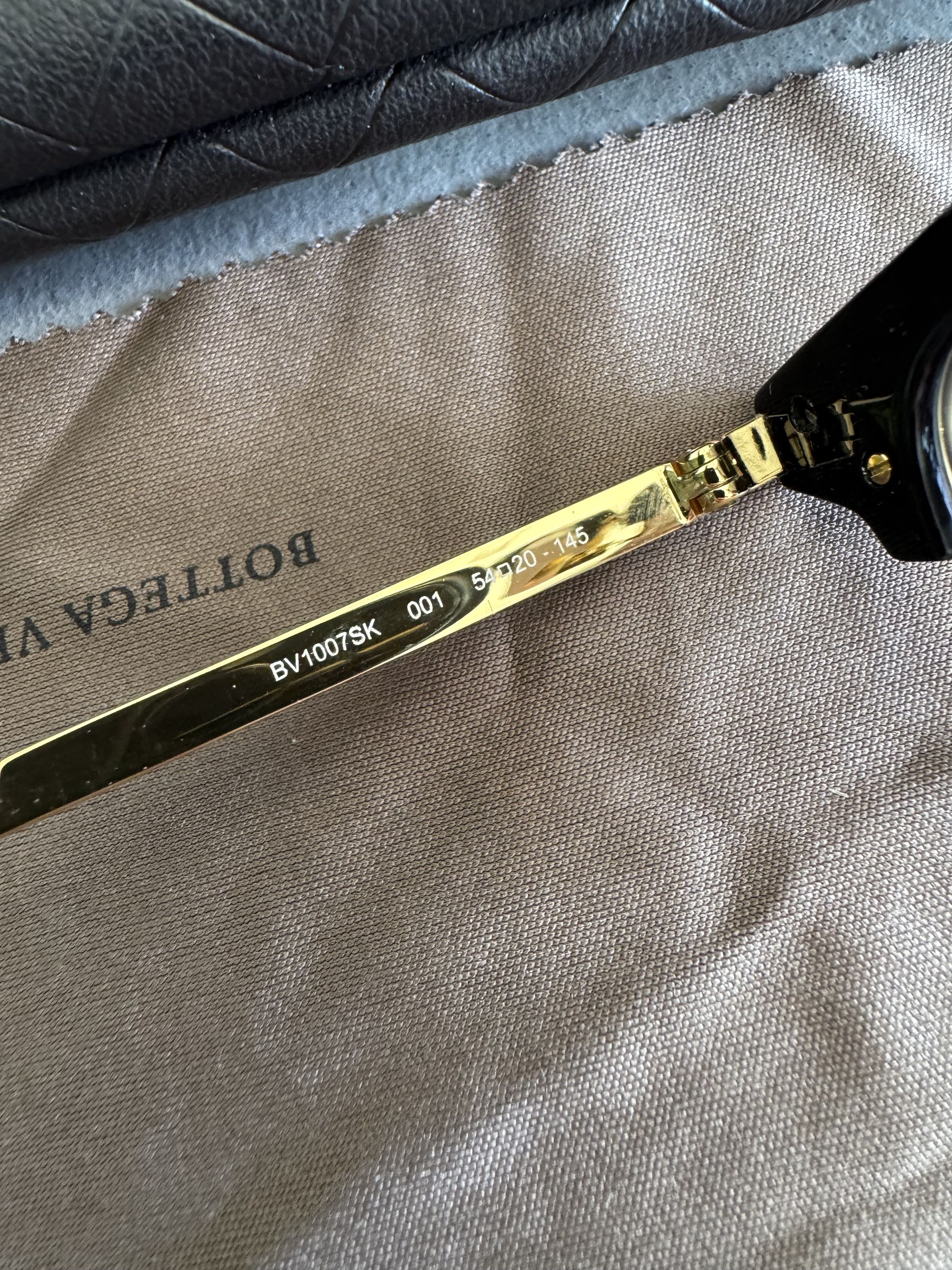 Bottega Veneta Bottega Veneta Wayfarer Sunglasses, Gold Frame, Brown Lenses Size ONE SIZE - 5 Thumbnail