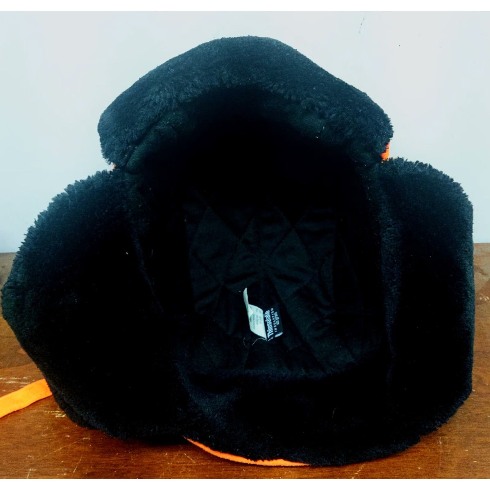 Vintage VINTAGE Gander Mountain Trapper Hat M/L Orange Unisex Adults 90s Wool Faux Quilted Insulated Windproof Water Resistant Ear Flap Neck Flap Packable Hat Size ONE SIZE - 5 Thumbnail
