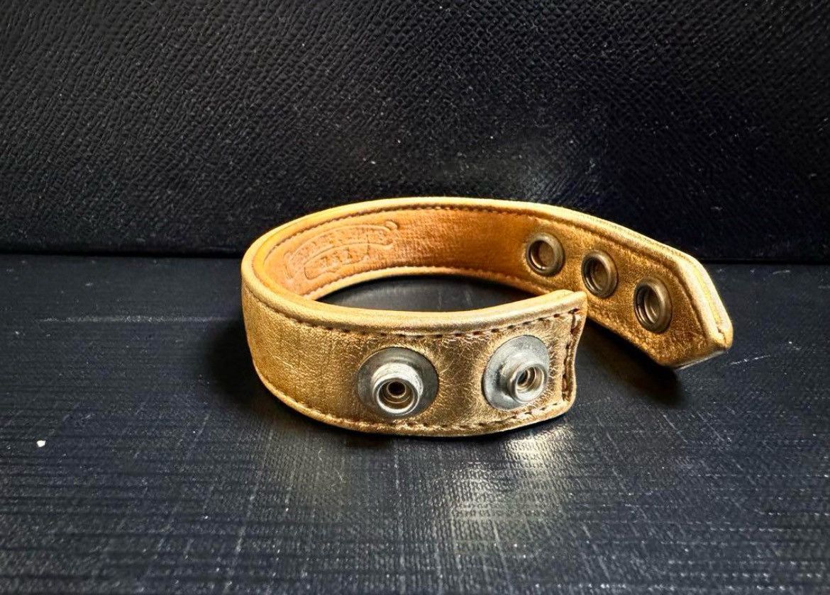 Chrome Hearts Chrome Hearts cross gold leather bracelet Size ONE SIZE - 2 Thumbnail