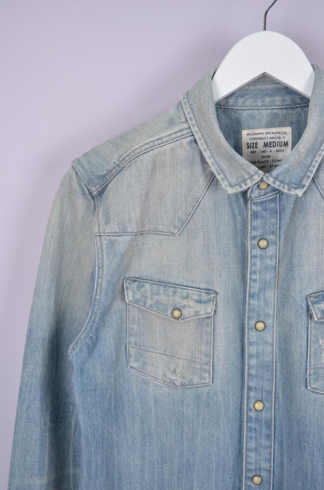 Allsaints All Saints Lou Denim Mens Shirt Long Sleeve Size S Designer Size US S / EU 44-46 / 1 - 3 Thumbnail