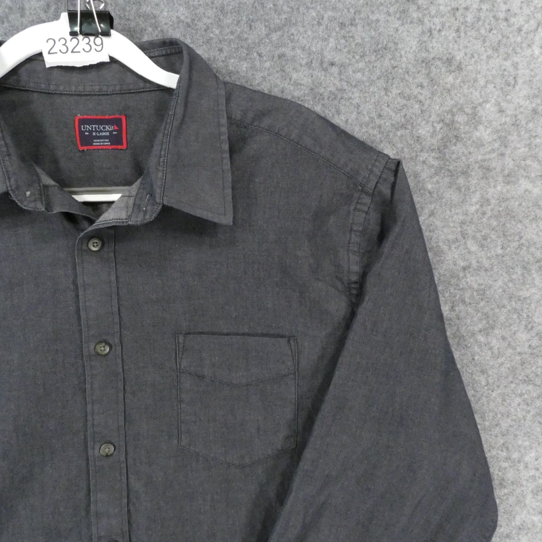 UNTUCKit UNTUCKit Shirt Mens XL Long Sleeve Button Up Gray Size US XL / EU 56 / 4 - 6 Thumbnail