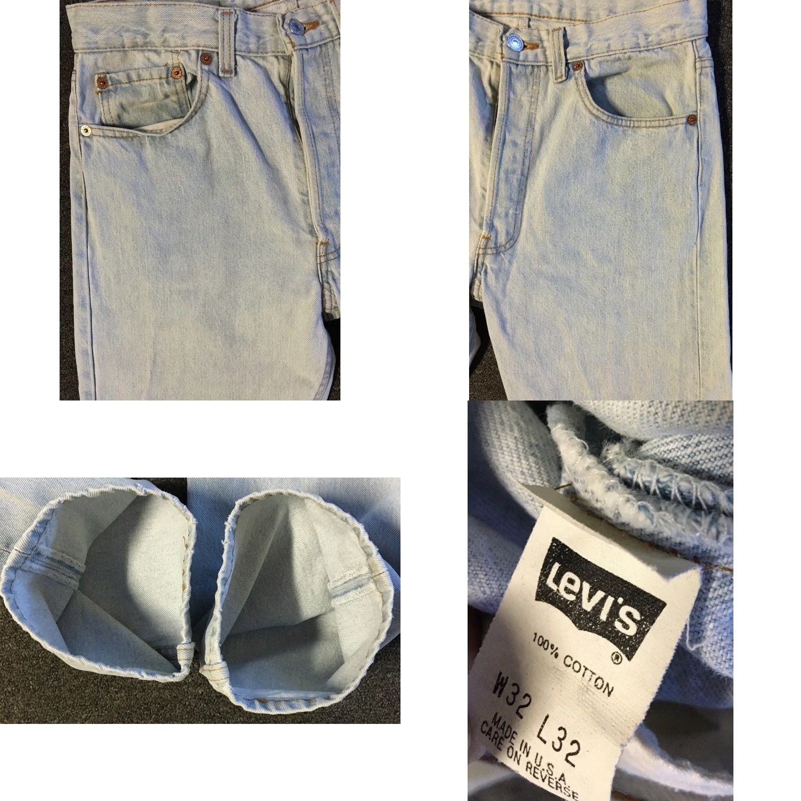 Levi's VINTAGE Levi's 501 Jeans Men 30 Jeans Distressed Button Fly Blue 80s 90s Grunge Punk USA Made Size US 30 / EU 46 - 9 Thumbnail