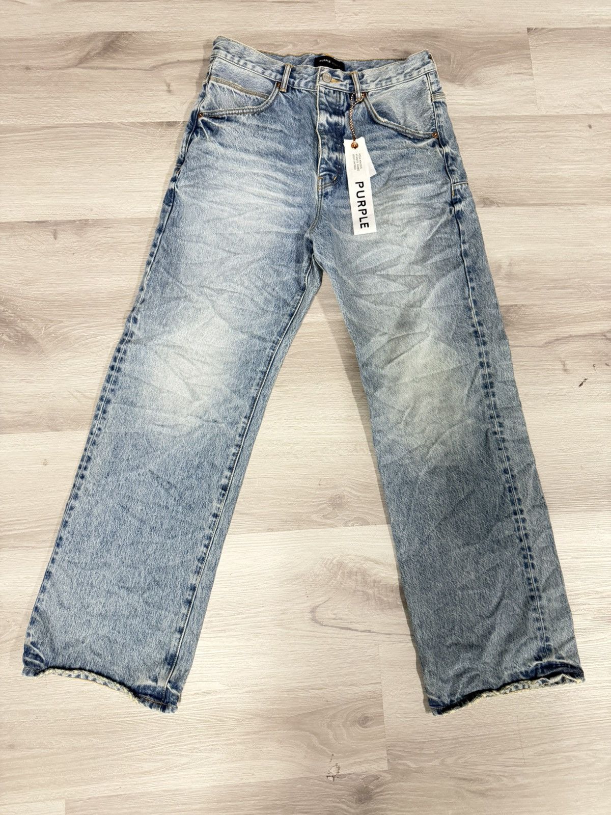 Purple Brand Kanite Faded Wide Leg Jeans