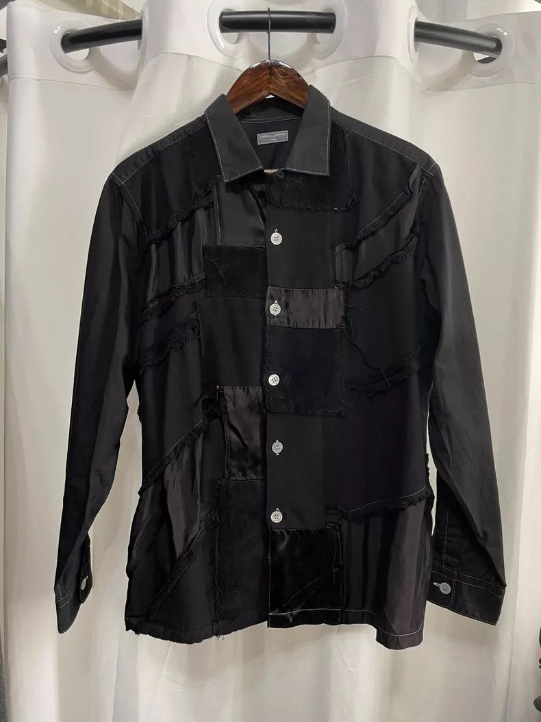 Comme des Garcons Comme des Garçons size os Medieval Black Patchwork Long Sl Size US M / EU 48-50 / 2 - 1 Thumbnail