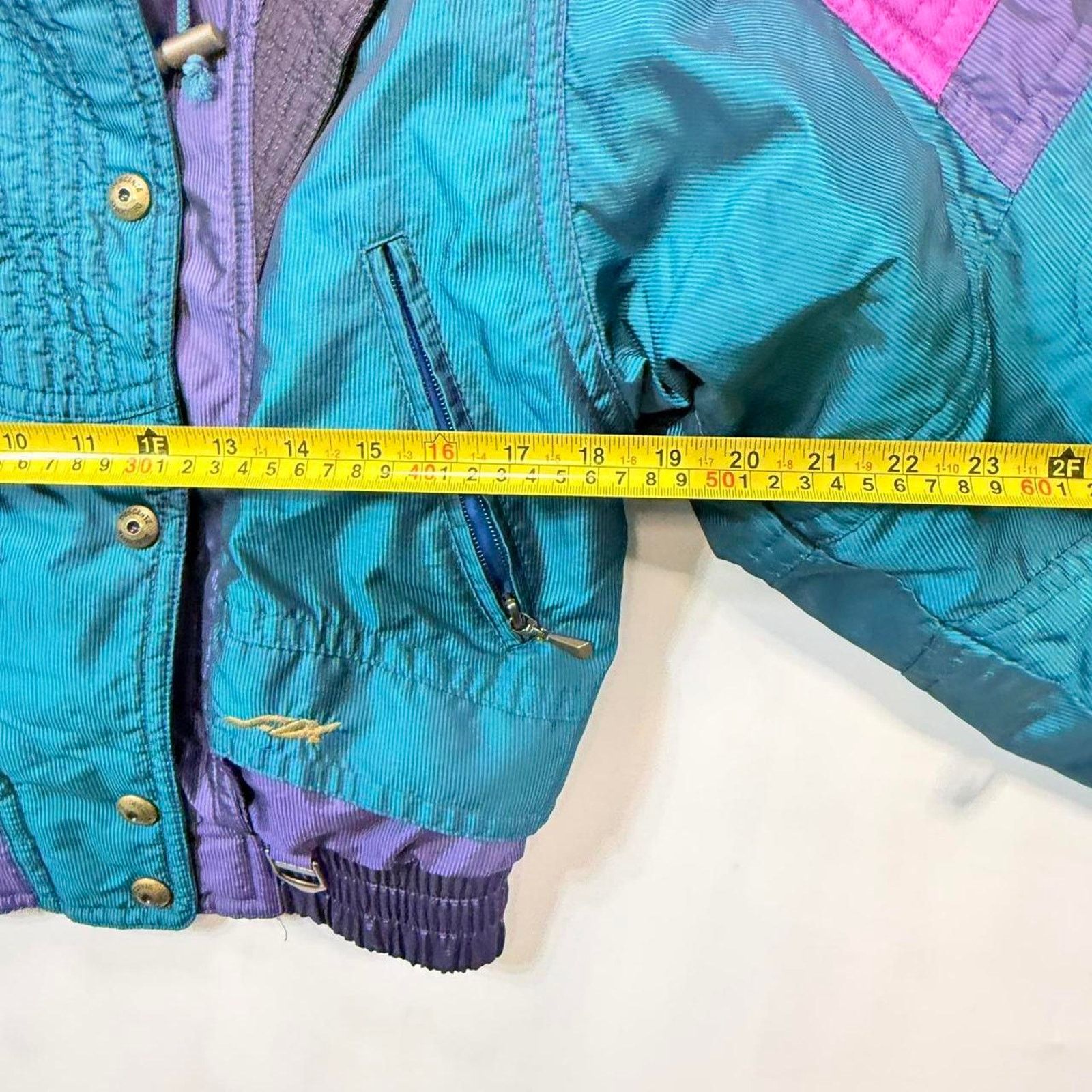 Descente 80s Descente ski jacket - blue and purple colour block Sz 6 Size M / US 6-8 / IT 42-44 - 6 Thumbnail