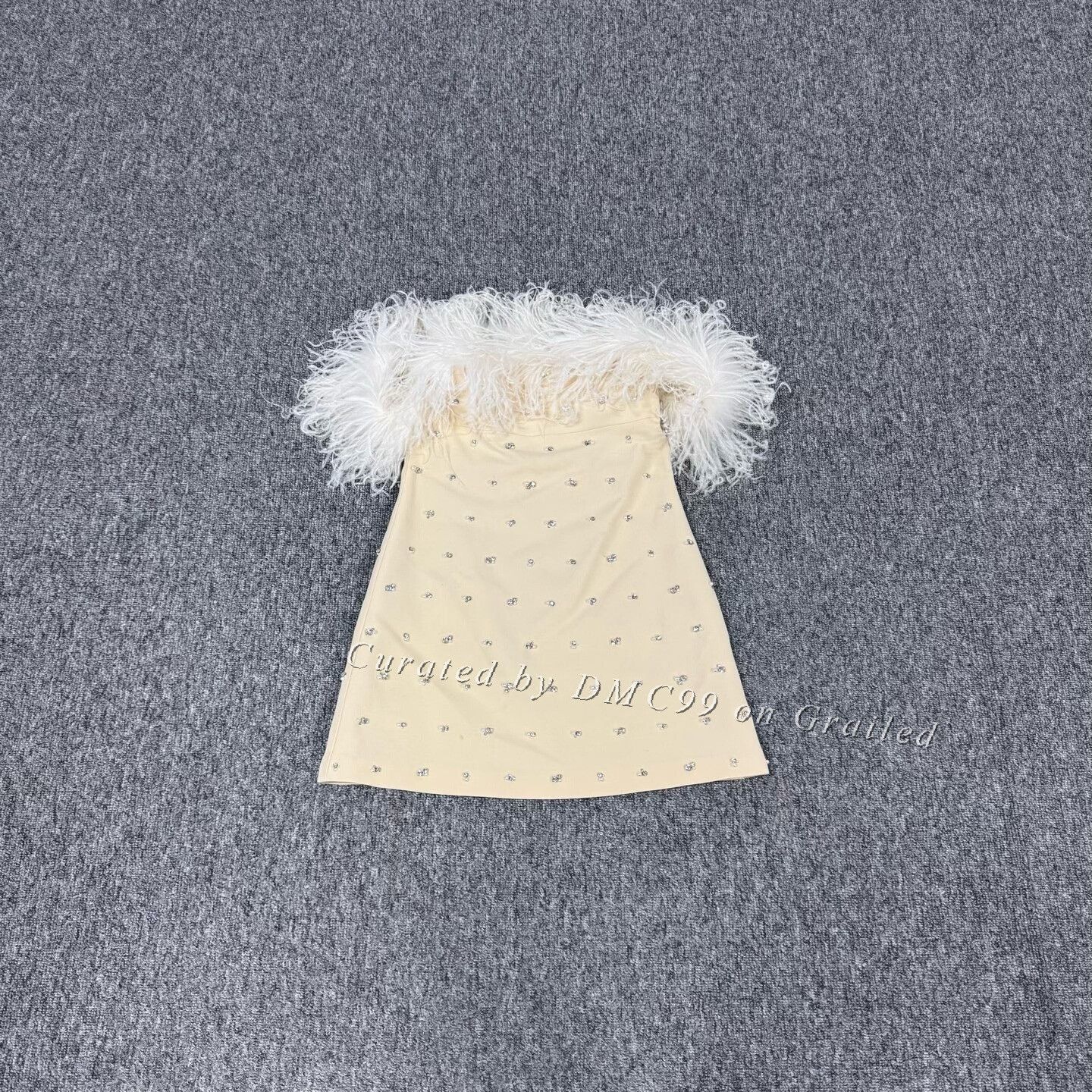 Miu Miu Miumiu Feather Rhinestone Dress Size S / US 4 / IT 40 - 1 Thumbnail