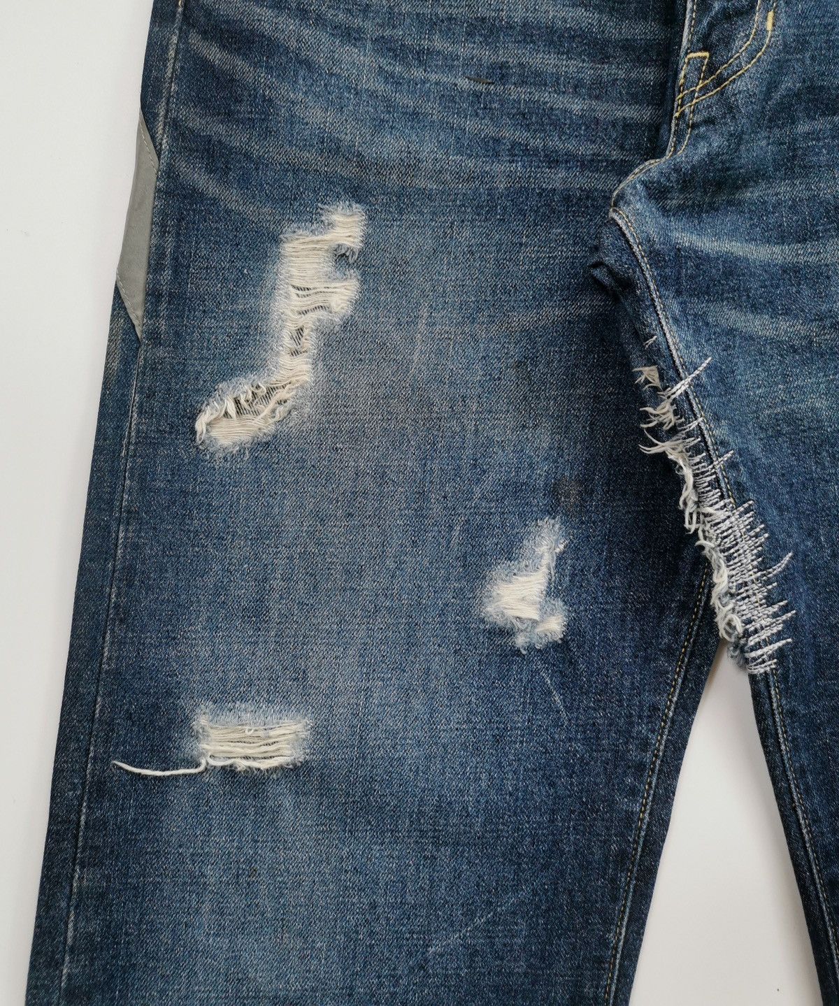 Edwin Mobstyles Mobs Corp Japan Distressed Loose Fit Denim Size US 32 / EU 48 - 3 Thumbnail