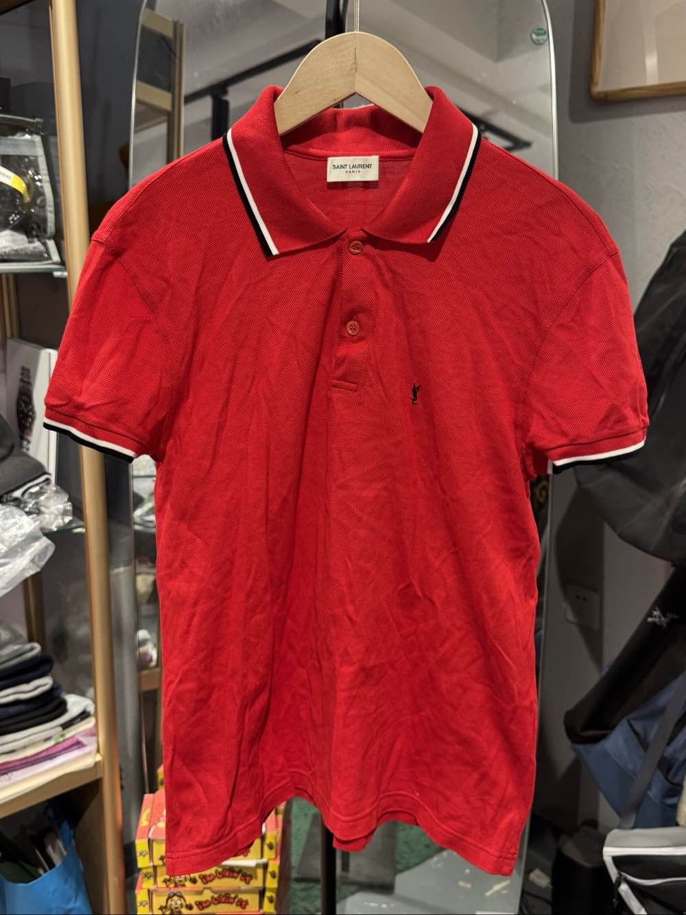 Saint Laurent Paris Saint Laurent Logo Embroidery Polo Shirt Size S Size US S / EU 44-46 / 1 - 1 Thumbnail