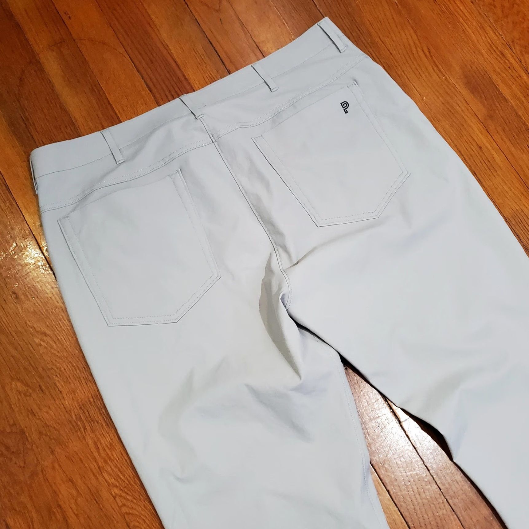 Vintage Public Rec Pants Mens 38x34 Gray Lightweight Chino 5 Pocket Travel Casual Tech Shirt Size US 38 / EU 54 - 3 Thumbnail