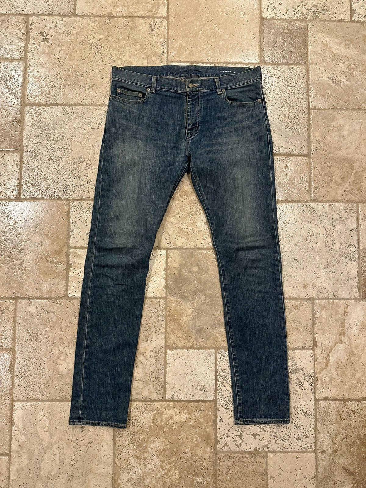 image of Hedi Slimane x Saint Laurent Paris X Hedi 2016 Stone Faded Blue Denim Jeans, Men's (Size 34)