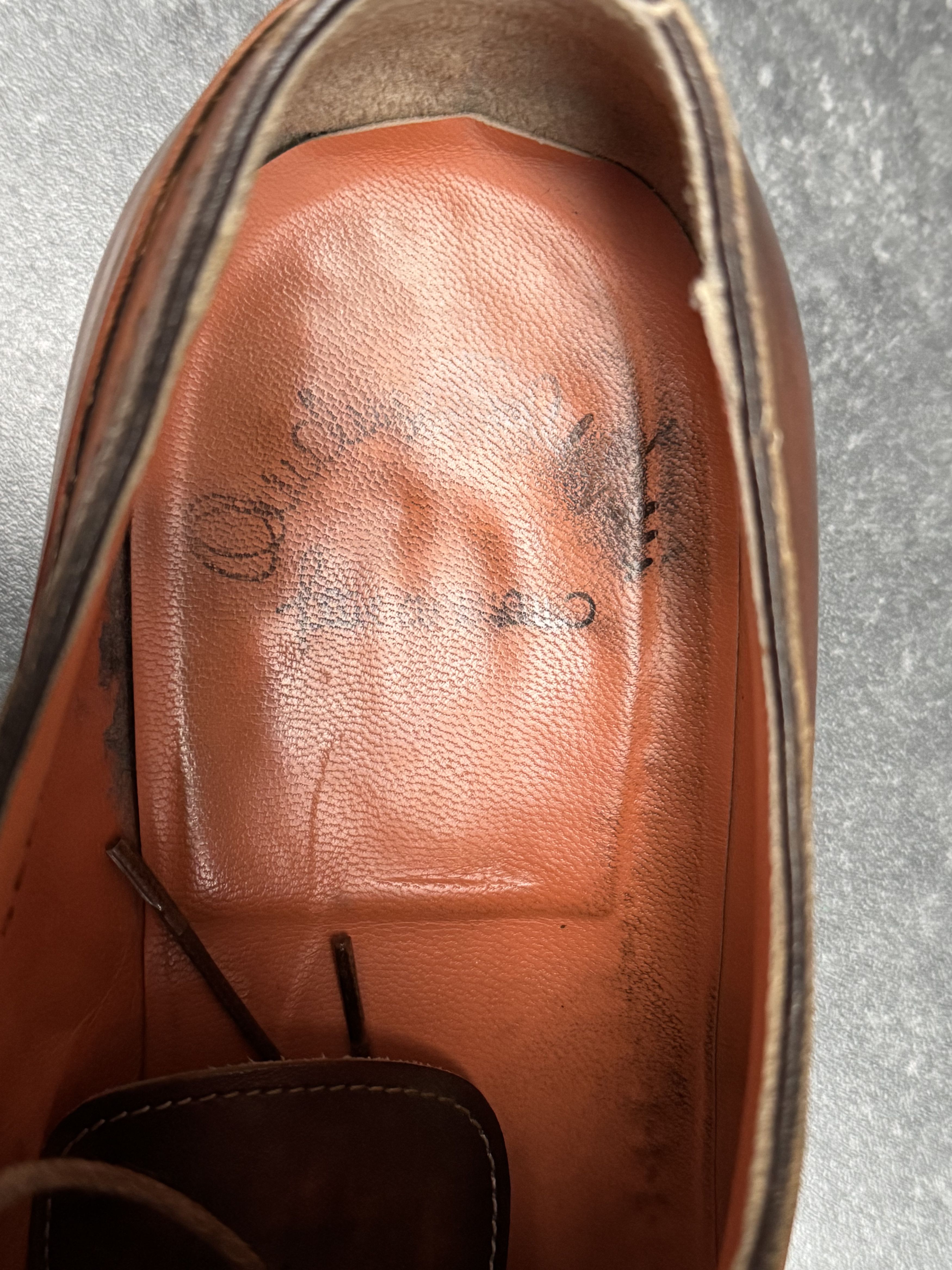 Santoni Men's brown leather lace-up shoe Size US 11.5 / EU 44-45 - 7 Thumbnail