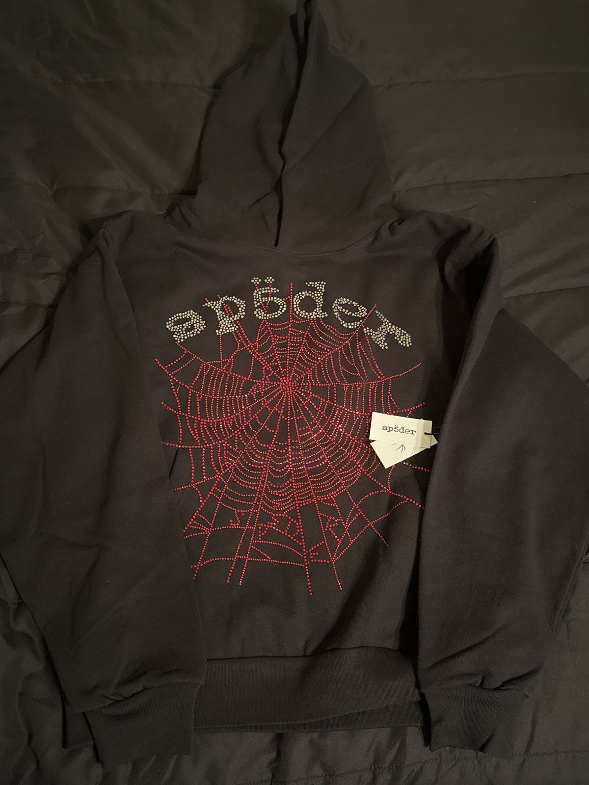 Sp 5 Der Og Rhinestone Hoodie Black | Grailed