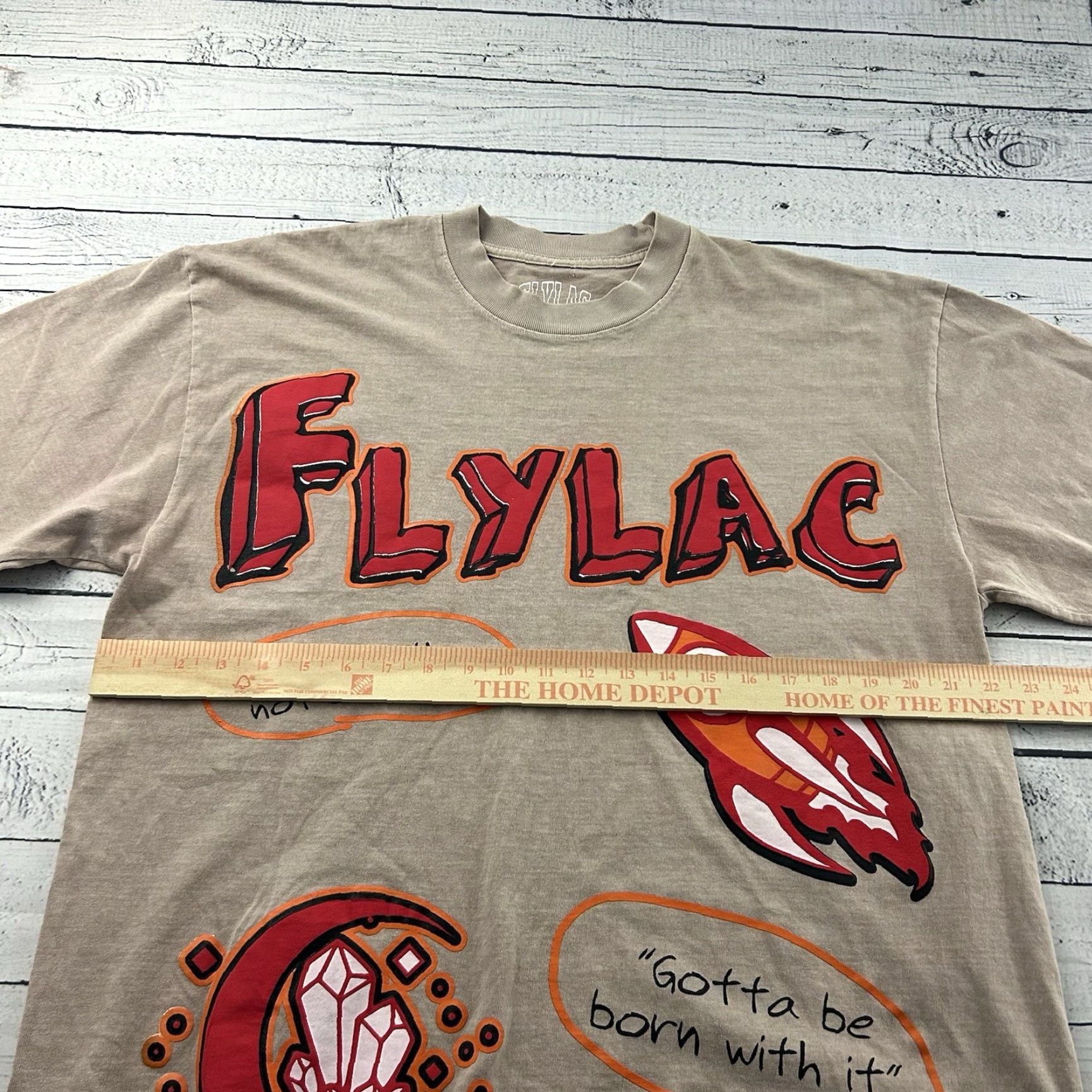 Vintage Flylac Short Sleeve T Shirt Mens L Tan Brown Rocket Shirt Mens L Brown Rocket 90s? Size US L / EU 52-54 / 3 - 3 Thumbnail