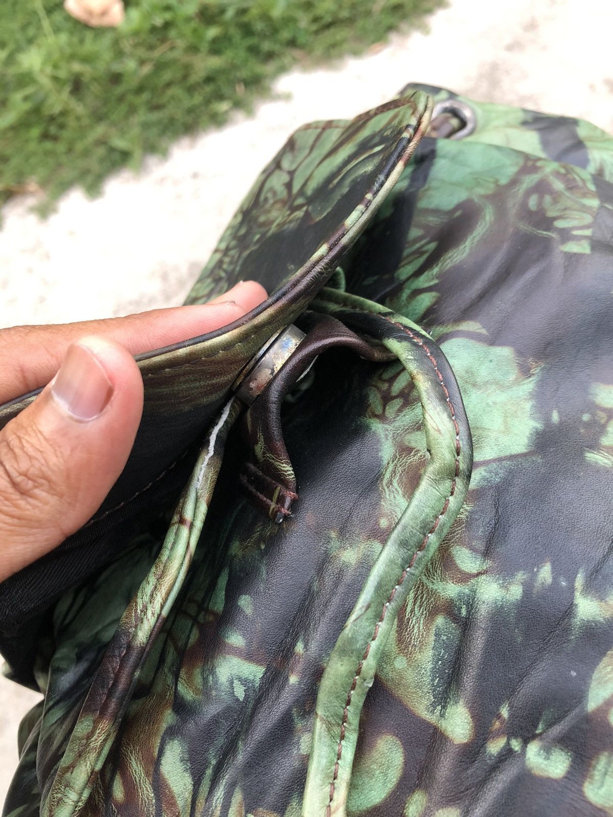 Jean Paul Gaultier VINTAGE JEAN PAUL GAULTIER CAMO STYLE LEATHER BACKPACK Size ONE SIZE - 14 Thumbnail