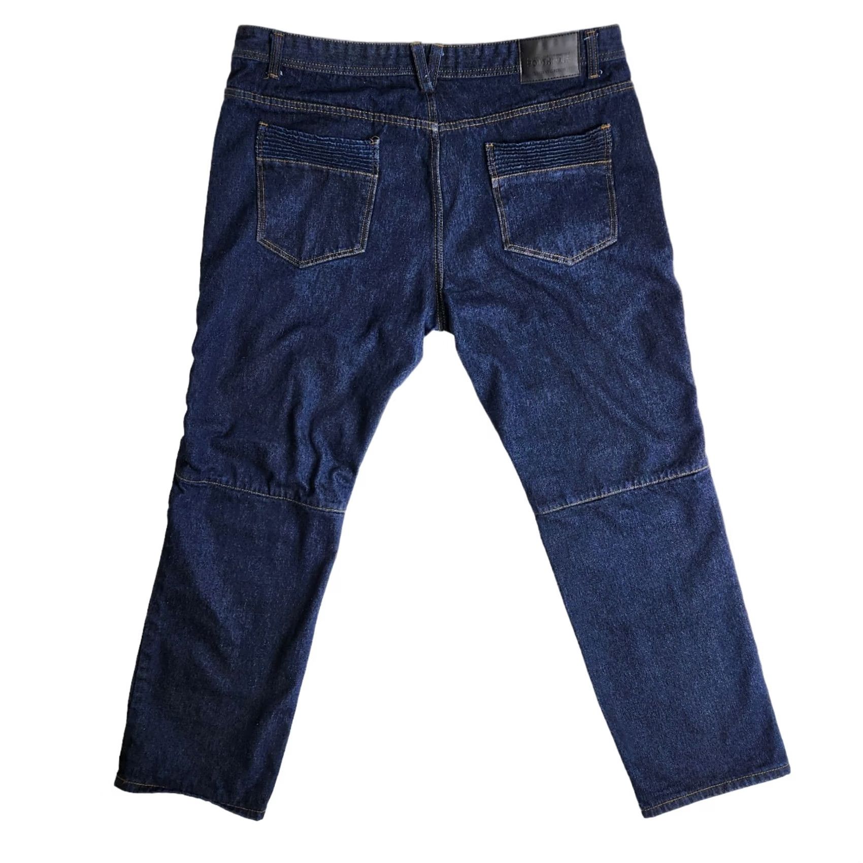 Southpole Southpole Moto Knee Style Jeans Dark Wash Men 44 x 32 Jeans Regular Blue 90s Style Mens Jeans Size US 44 / EU 60 - 2 Thumbnail