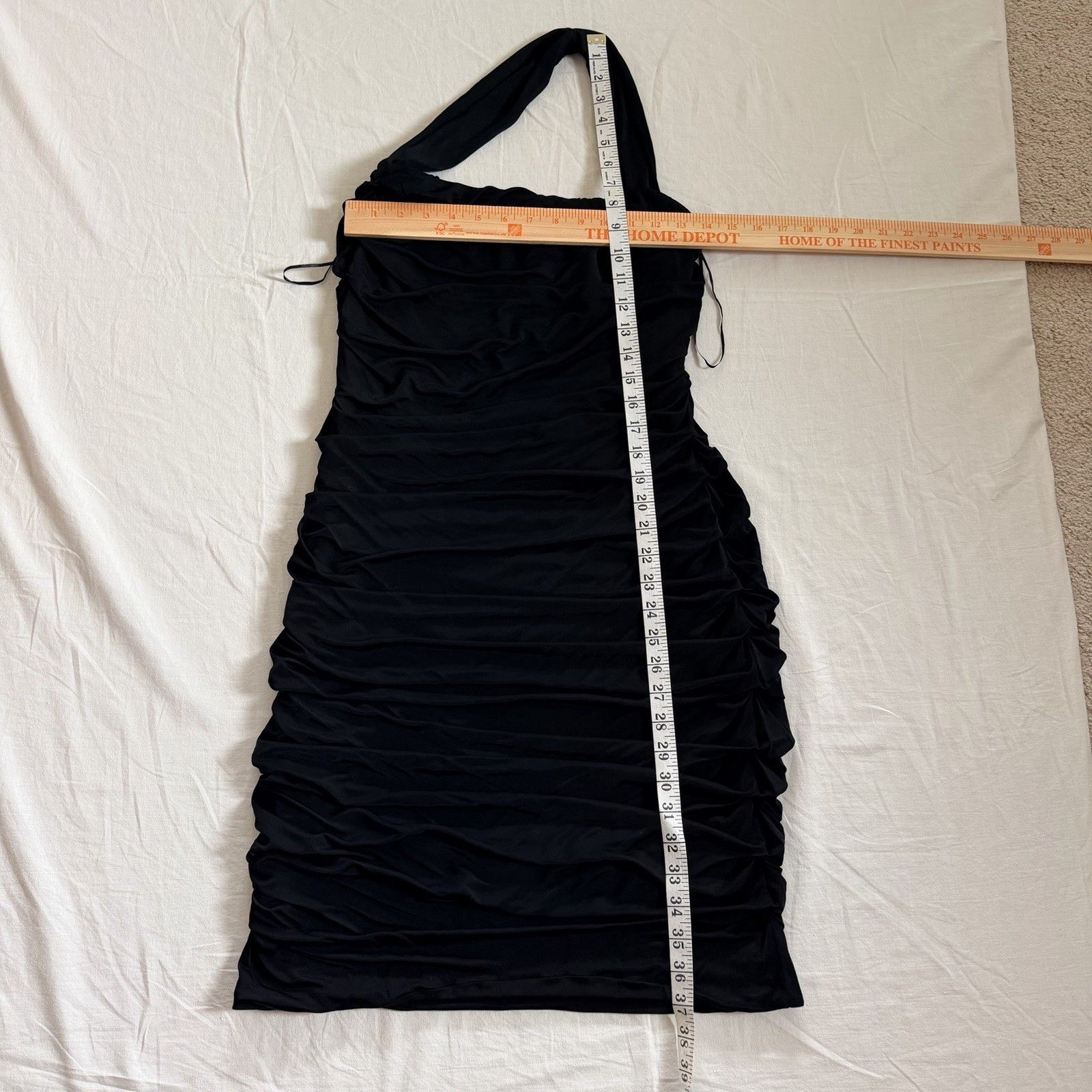 Yigal Azrouel Yigal Azrouel Dress Womens 2 Black One Shoulder Ruched USA Size XS / US 0-2 / IT 36-38 - 9 Thumbnail