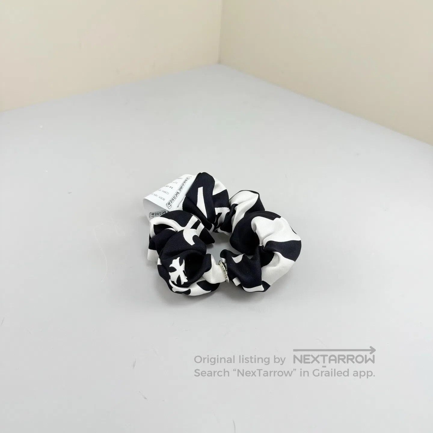 Chrome Hearts CHROME HEARTS New Arrival Black and White Print Hair Tie| Size ONE SIZE - 1 Thumbnail